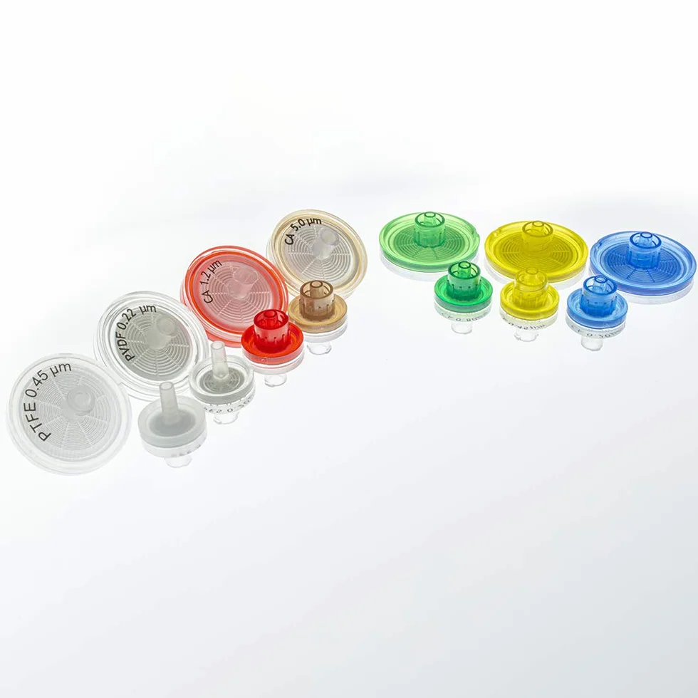 GVS Filter Technology, Filtro de jeringa, ABLUO, 25mm, Membrana NY, 0.45µm, alojamiento PP, 100/pc
