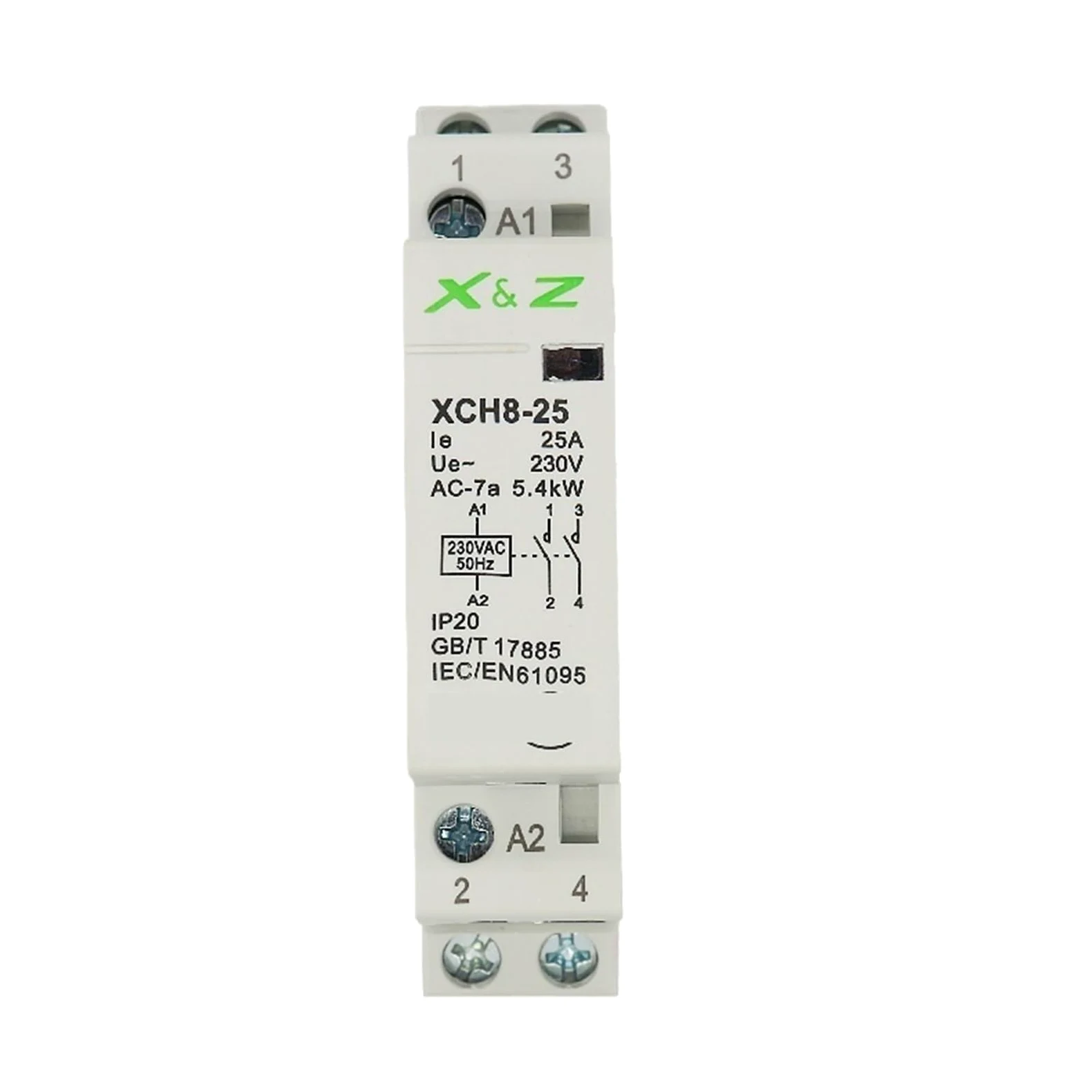 1 Uds 2P 16A/20A/25A Ac Din Rail hogar Contactor Modular interruptor de Control 220V/230V 50/60HZ 1NO 1NC 2NO 2NC(16A 2NC)
