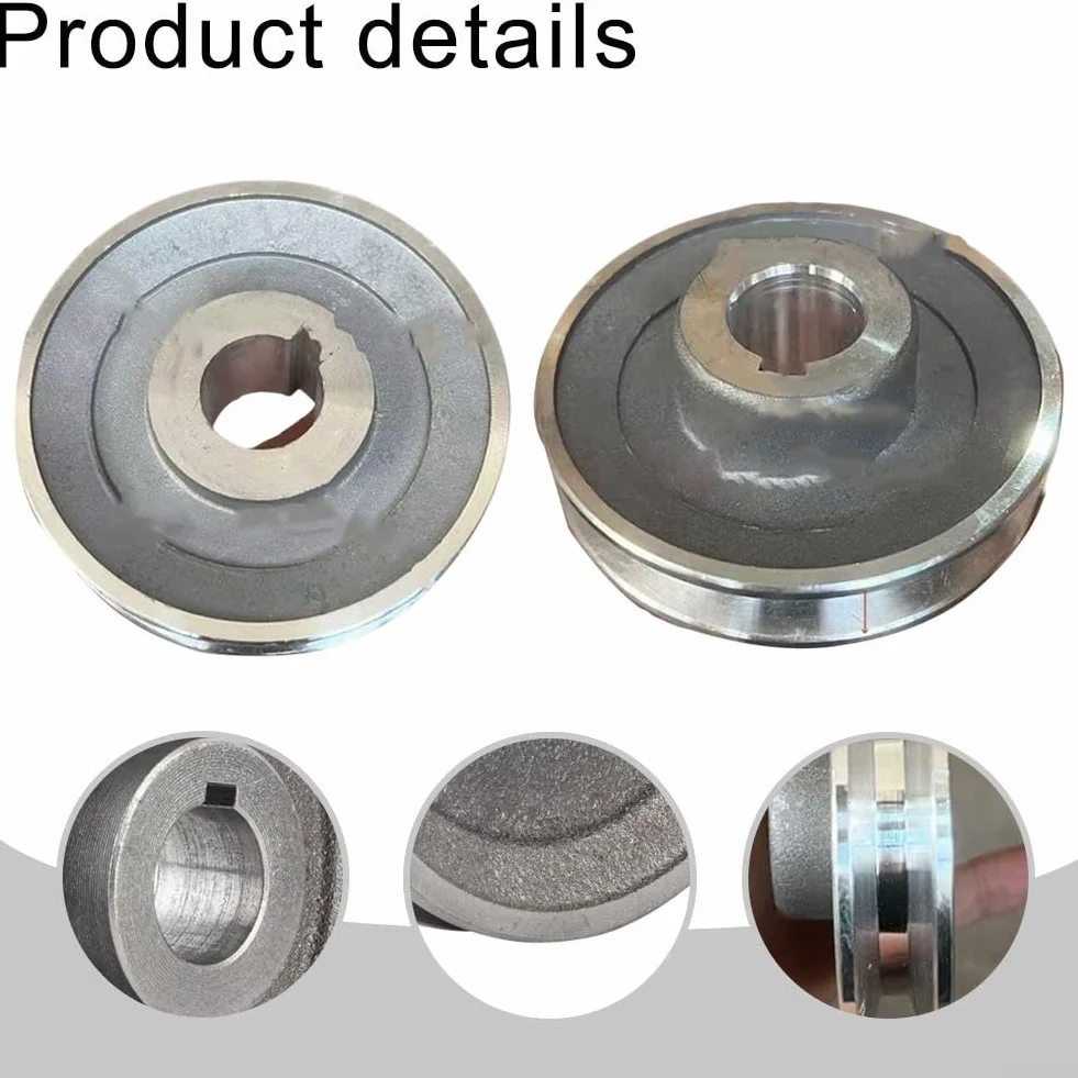 Polea de motor de aluminio tipo A 100 mm para compresores de aire 19 mm 24 mm