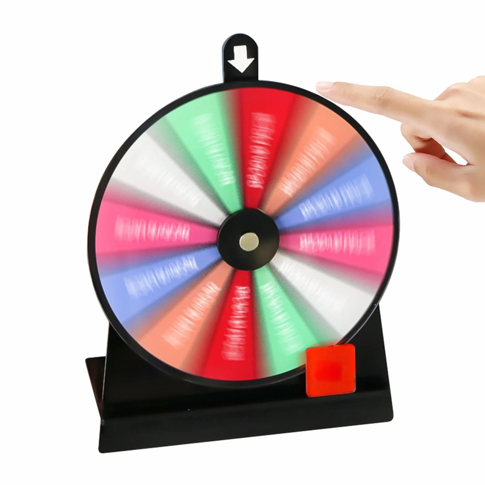 Rueda de premio de ruleta de la fortuna de 12 ranuras con borrado en seco, juego giratorio desmontable antideslizante con soporte para mesa