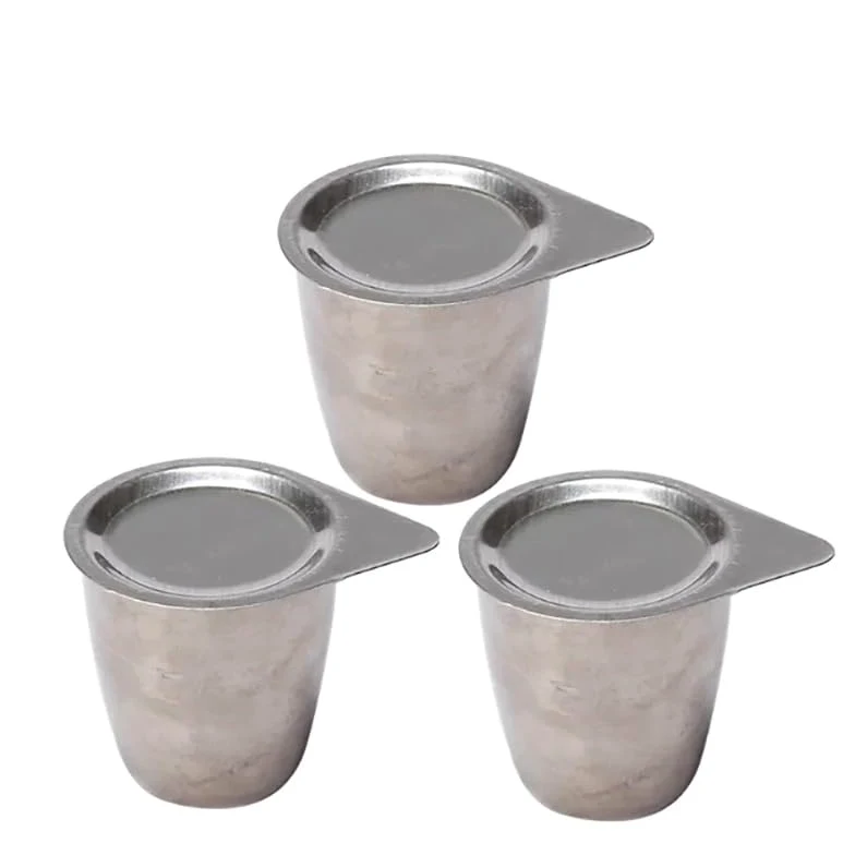 Crisol de níquel de 30ml y 50ml, plato de combustión de laboratorio de alta pureza con cubierta, crisol resistente a altas temperaturas(50ml)
