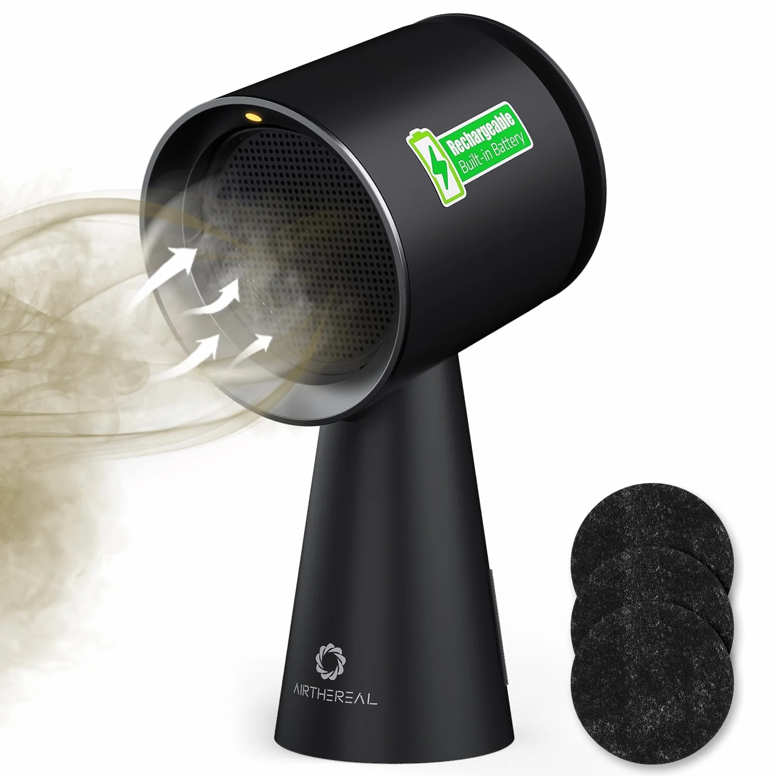 Campana extractora portátil recargable Airthereal RH180B negro 3 velocidades gran depósito recogeaceite