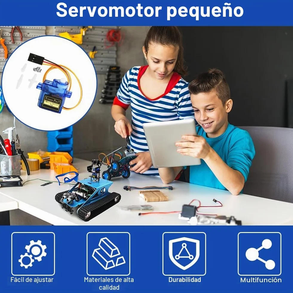 HOTUT 9G Micro Servo Motor 3 Piezas para RC Robot Brazo Helicópteros