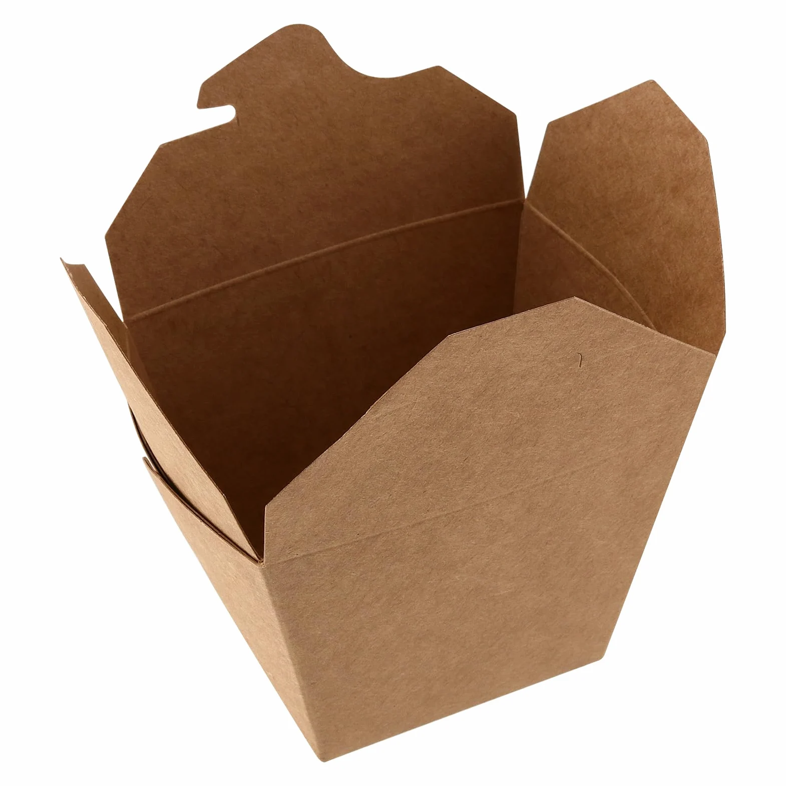Paquete de 100 cajas de papel kraft de 16 onzas, contenedor chino marrón para llevar, cajas de papel para llevar, para fiestas, catering, restaurantes