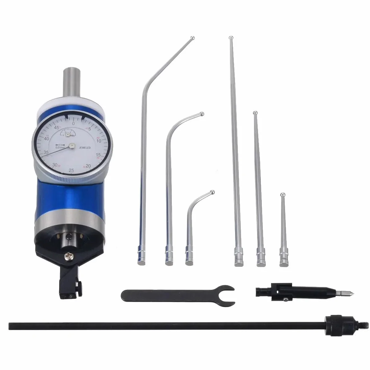 Metal Coaxial Centrado Dial Indicador de Prueba Center Finder Milling Tool 0.01mm Precisión para Medir Herramientas de Calibrado(Blue)