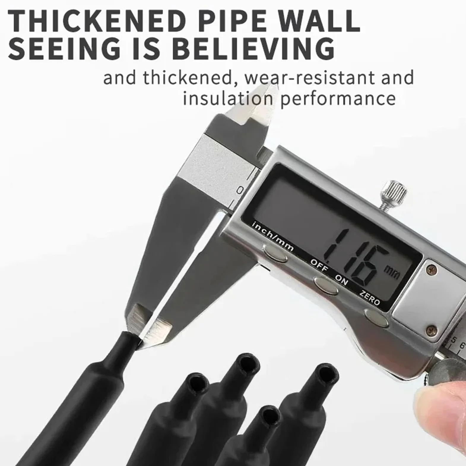 Tubo termorretráctil de poliolefina, negro, con pegamento, 10/50/100 m, 200 metros, 3:1, con relación de contracción variada, adhesivo for cable.(Black,3.2mm,50m)