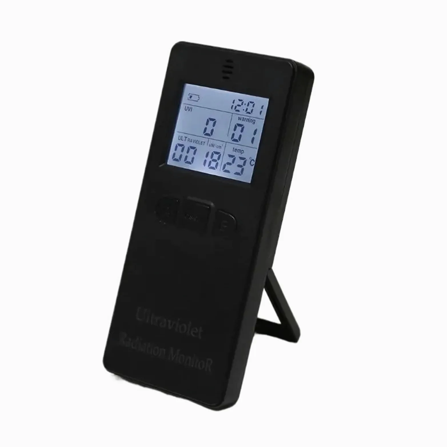 Detector de radiación digital, radiómetro UV, medidor UVI, dosímetro, comprobador y contador con pantalla temperatura Para pruebas ópticas