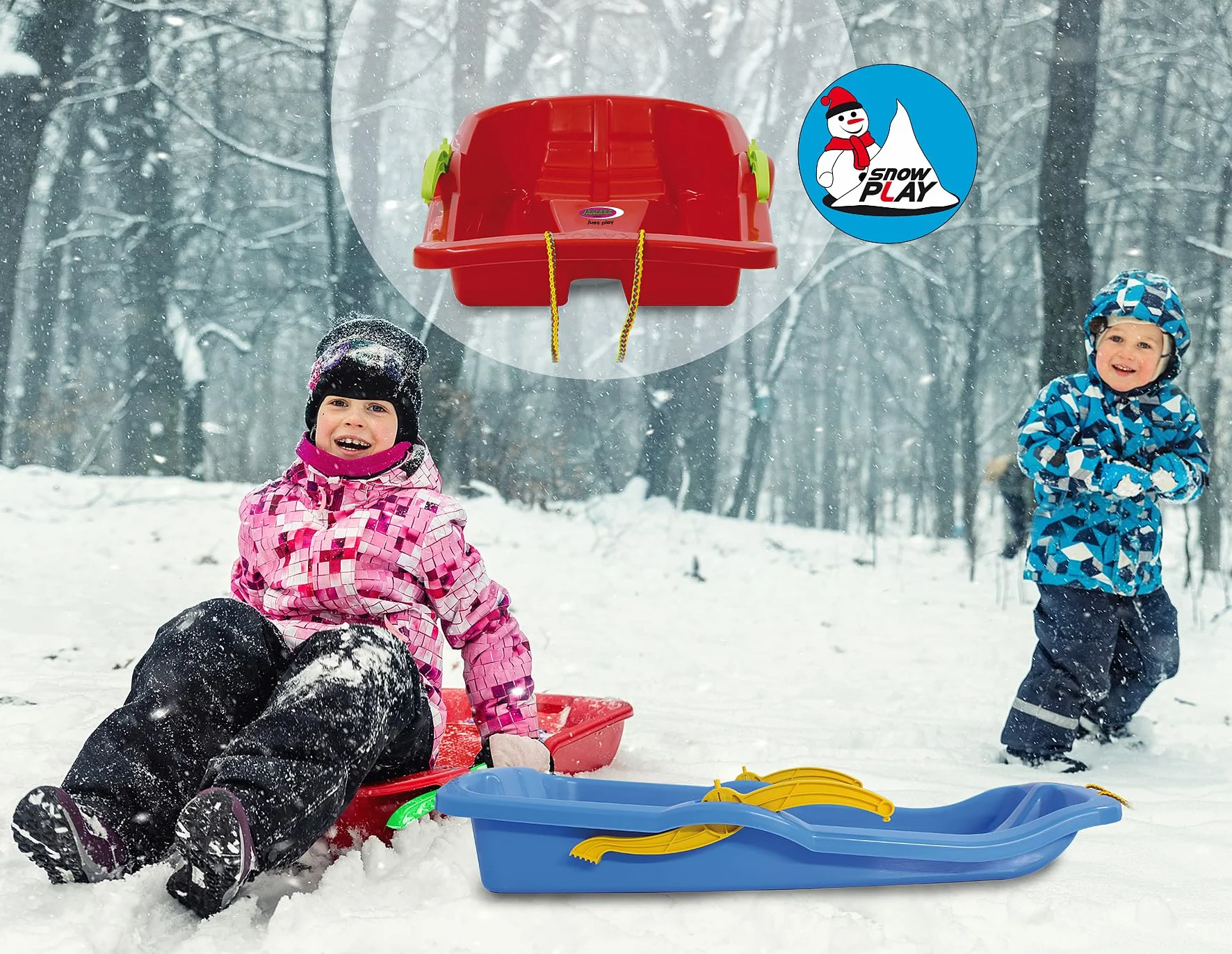 Jamara Snow Play Bob Karol 80cm Rojo con Frenos