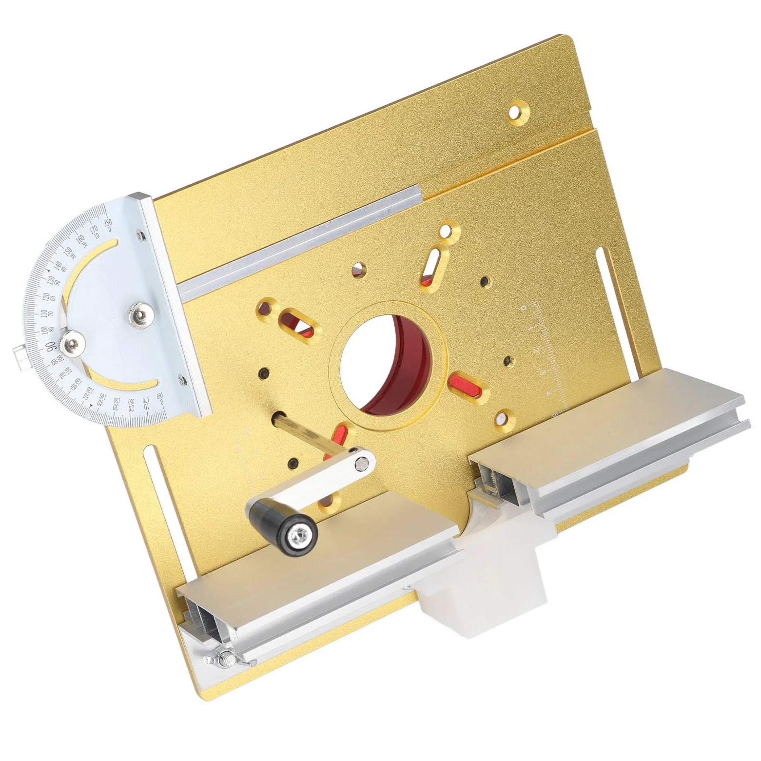 Kit de Base de Elevación de Carpintería, de Elevación de Enrutador de Aleación de Aluminio con Varilla de Soporte de Acero Inoxidable, de Manivela de Mano, para un Banco de