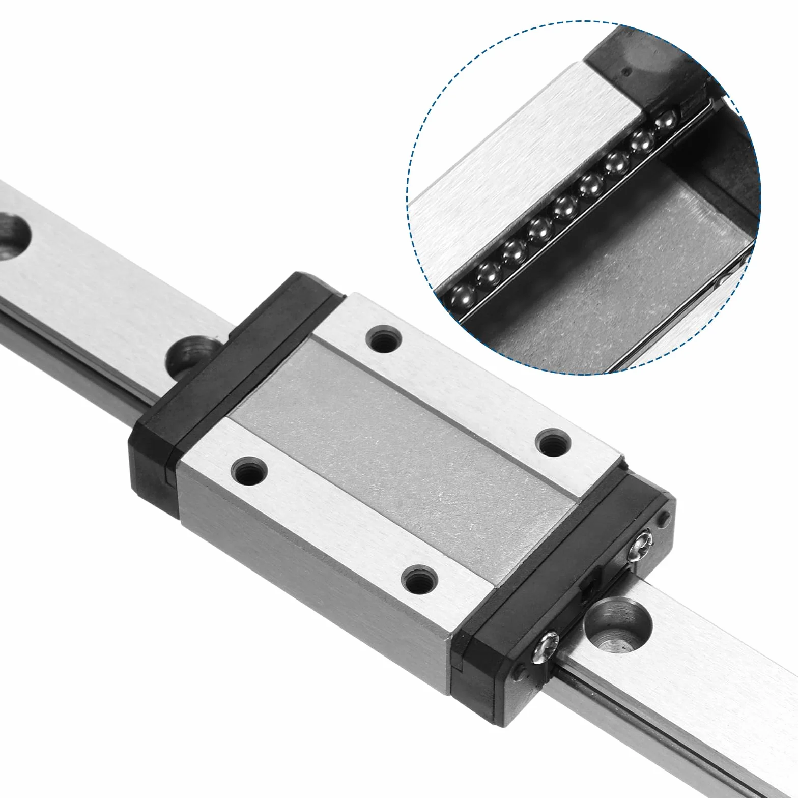 MGN12 200 mm Guía Lineal Con Bloques MGN12H Acero Para Impresoras 3D CNC DIY Negro
