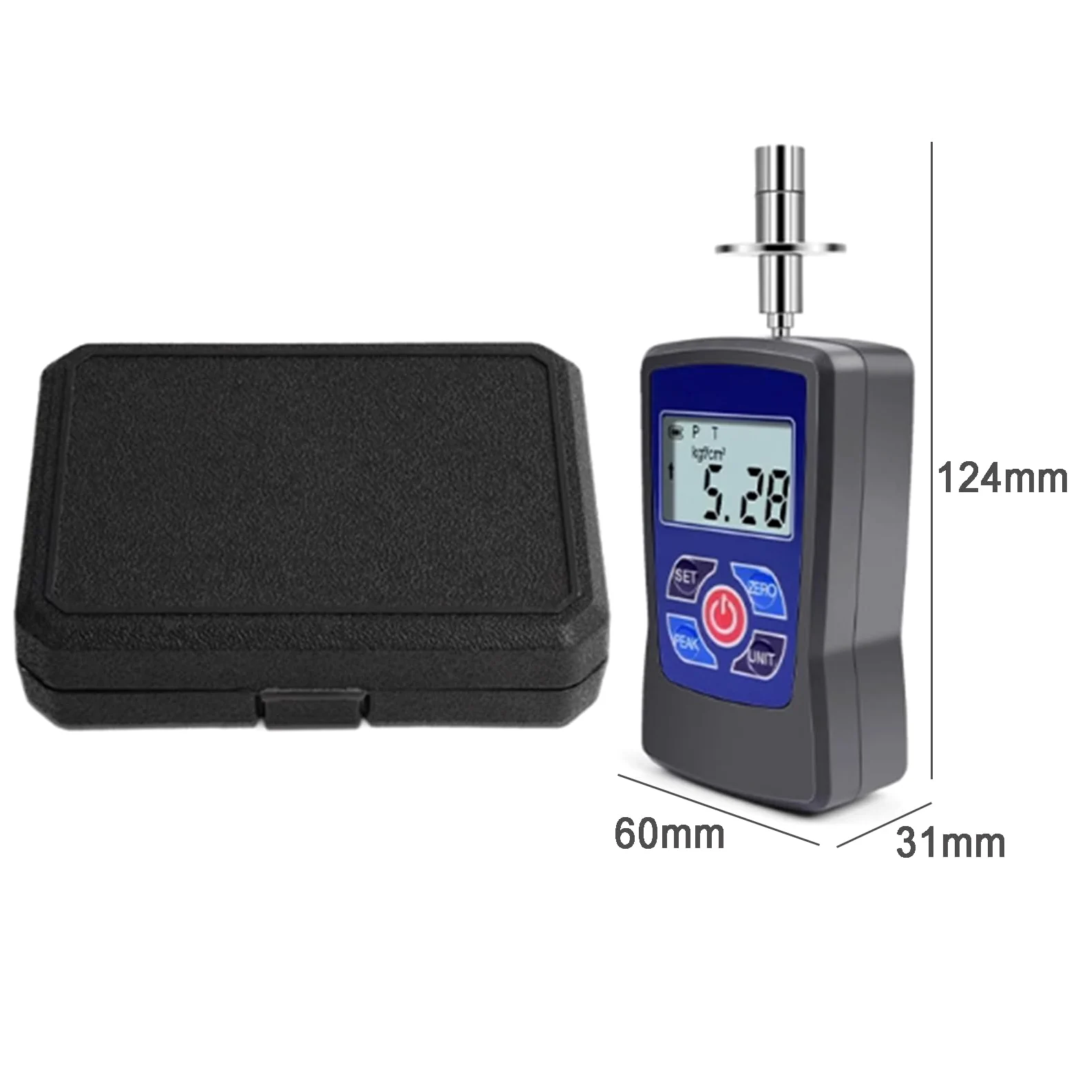 Probador De Dureza De Frutas, Penetrómetro Digital para Frutas, con Cabezal De Presión De 7,9 Mm, Rango De 0,4 a 30 Kg/cm2, para Determinar El Nivel De Madurez De La Fruta