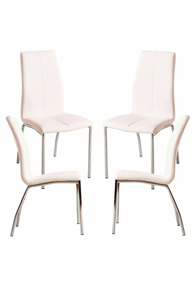 Regalos Miguel - Packs Sillas Comedor - Pack 4 Sillas Humi Polipiel - Blanco