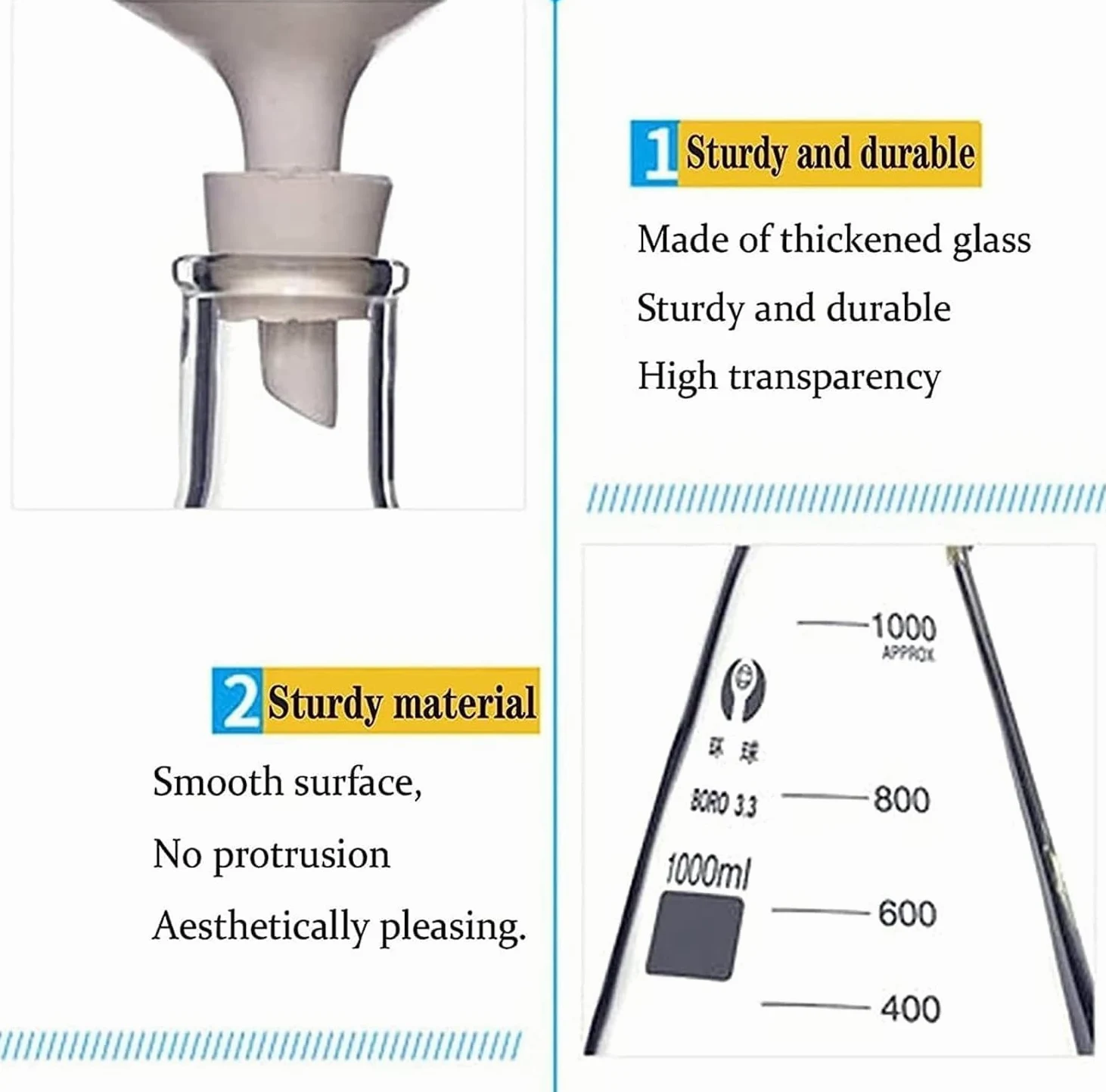 Aparato de filtración al vacío de laboratorio, bomba de mano, equipo de destilación al vacío con embudo y bomba, kit de filtro de succión de vidrio, kit de cristalería de laboratorio de química para