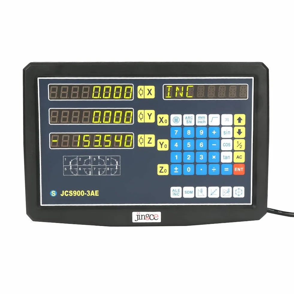Lectura digital DRO JCS900-2AE/JCS900-3AE 2/3 ejes Lectura digital AC 110-240V para fresadora tor(JCS900-3AE)