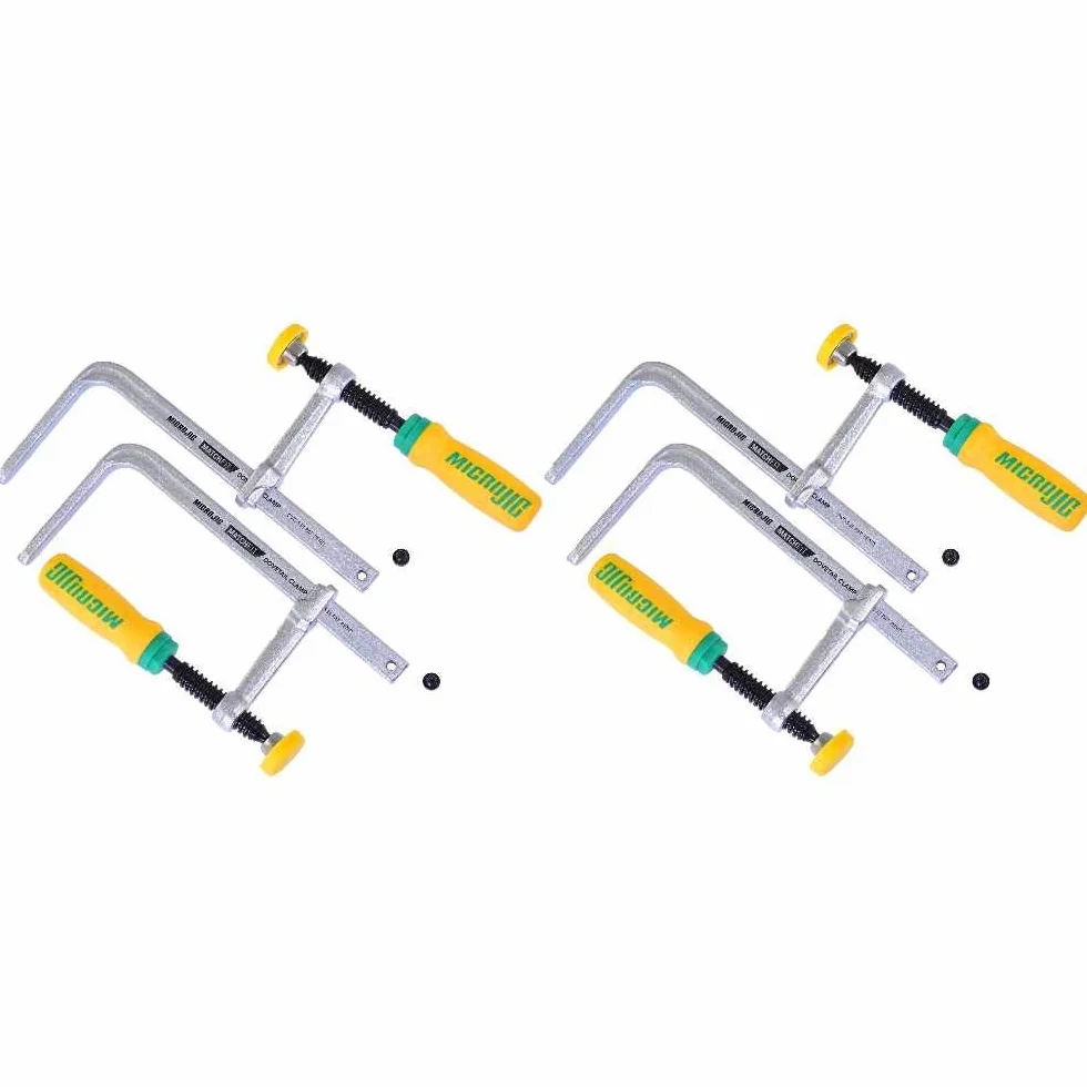 Micro Jig DVC-538K2 MATCHFIT juego de abrazaderas de cola de milano con mango de agarre suave (paquete de 4)