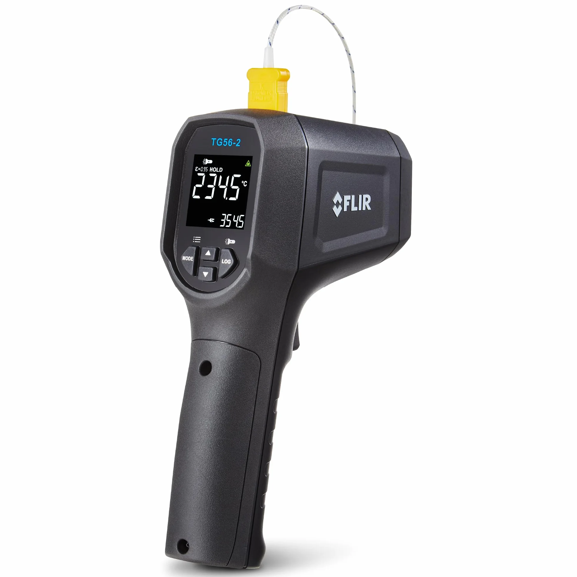 Termómetro de punto infrarrojo FLIR TG56-2 con pantalla digital: para mediciones de temperatura sin contacto de hasta 2372 grados F