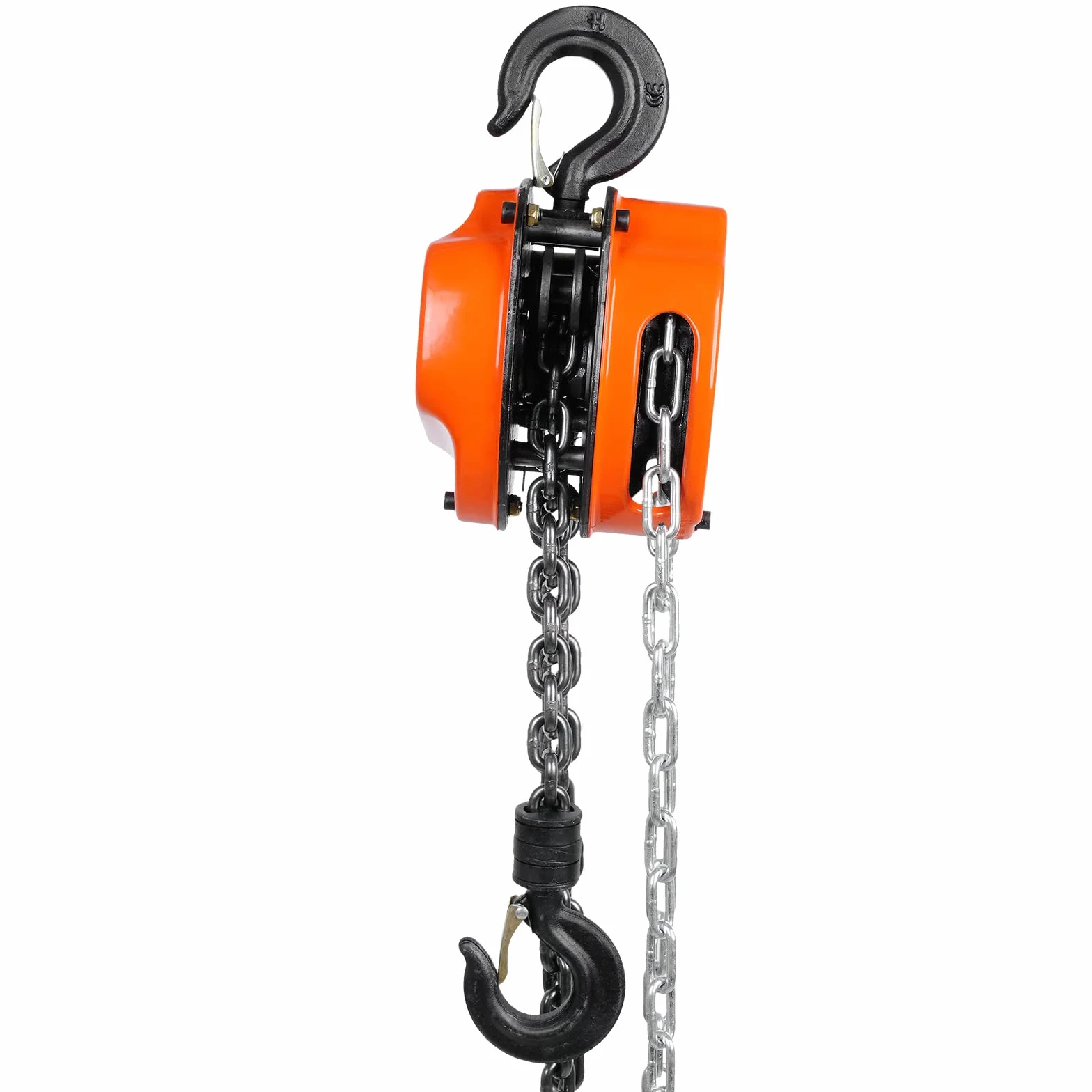 VEVOR Polipasto de Cadena Manual 1 T Polipasto de Cadena con Gancho de Bloque de 360° Altura de Elevación 5,6 m Acero Aleado G80 Guía de Cadena con Freno de Doble Trinquete para Garajes de Mercancías