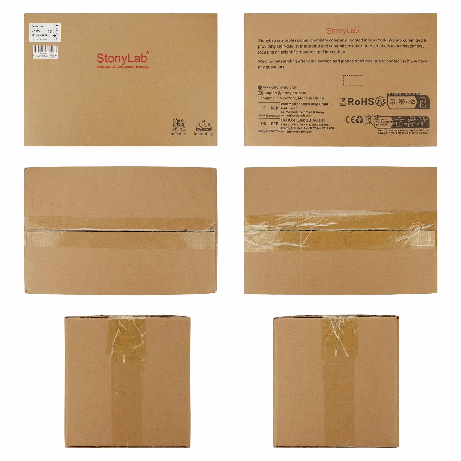 stonylab Bomba de vacío de diafragma, Bomba de vacío compacta sin aceite Bomba de presión con tasa de bombeo de 30 L/min para trabajos de laboratorio de destilación de filtración, 110-220 V