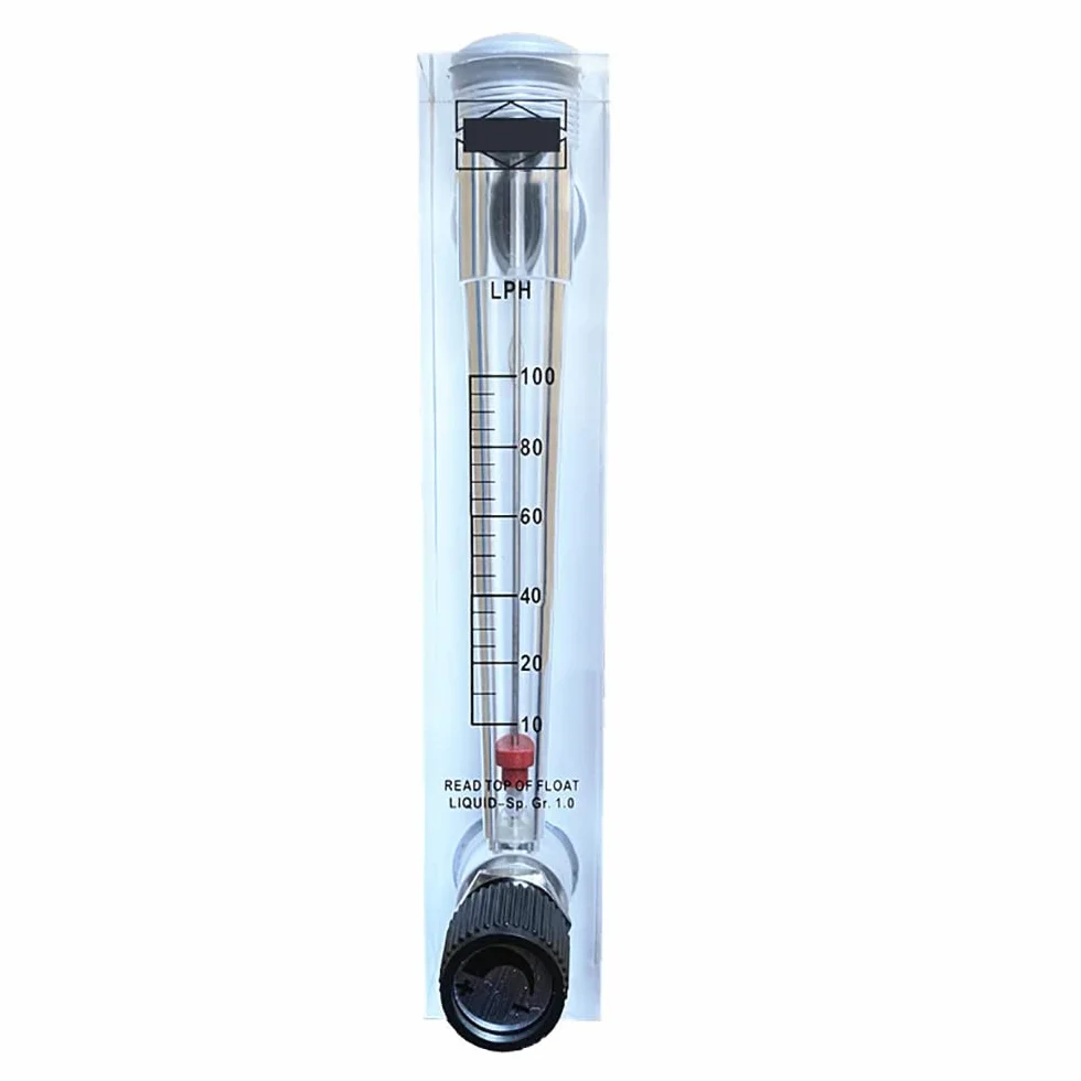 Caudalímetro líquido LZM-15T Medidor de flujo de agua ajustable 10-100 L/H 1/2 pulgada rosca externa