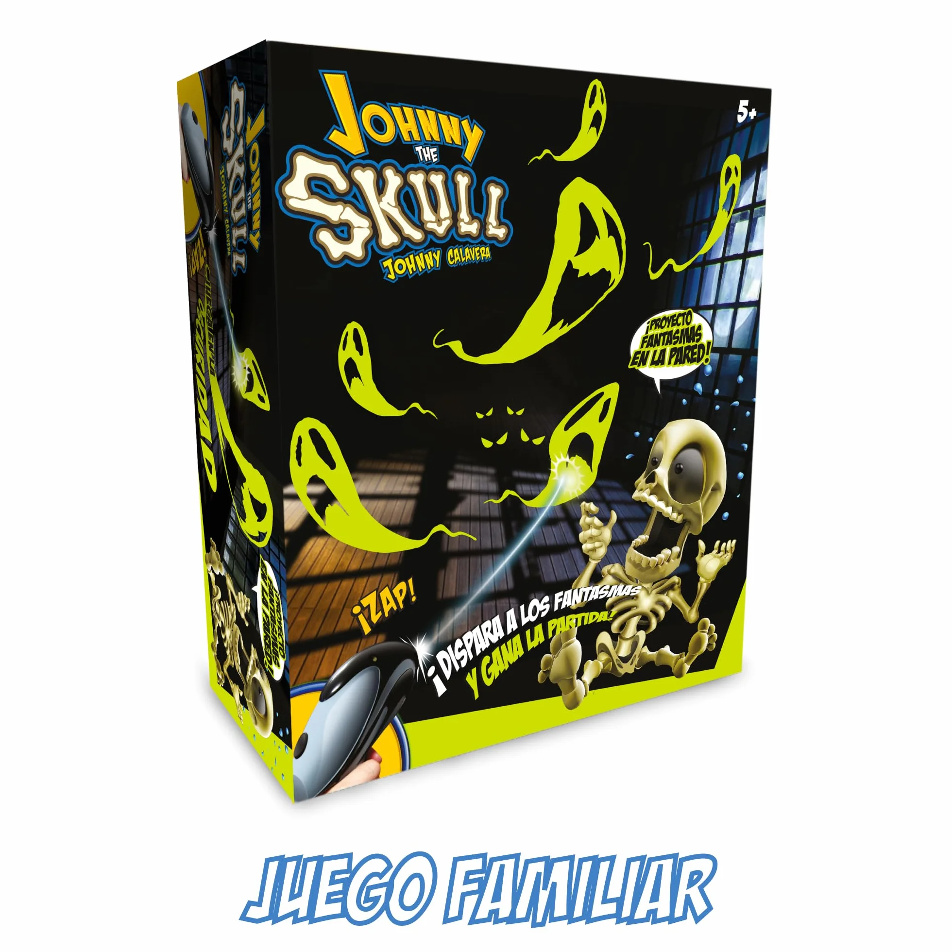 Famosa Famogames Johnny Calavera Juego de Mesa Familiar Atrapa Fantasmas Juguete Electrónico con Luz y Sonido 4 años
