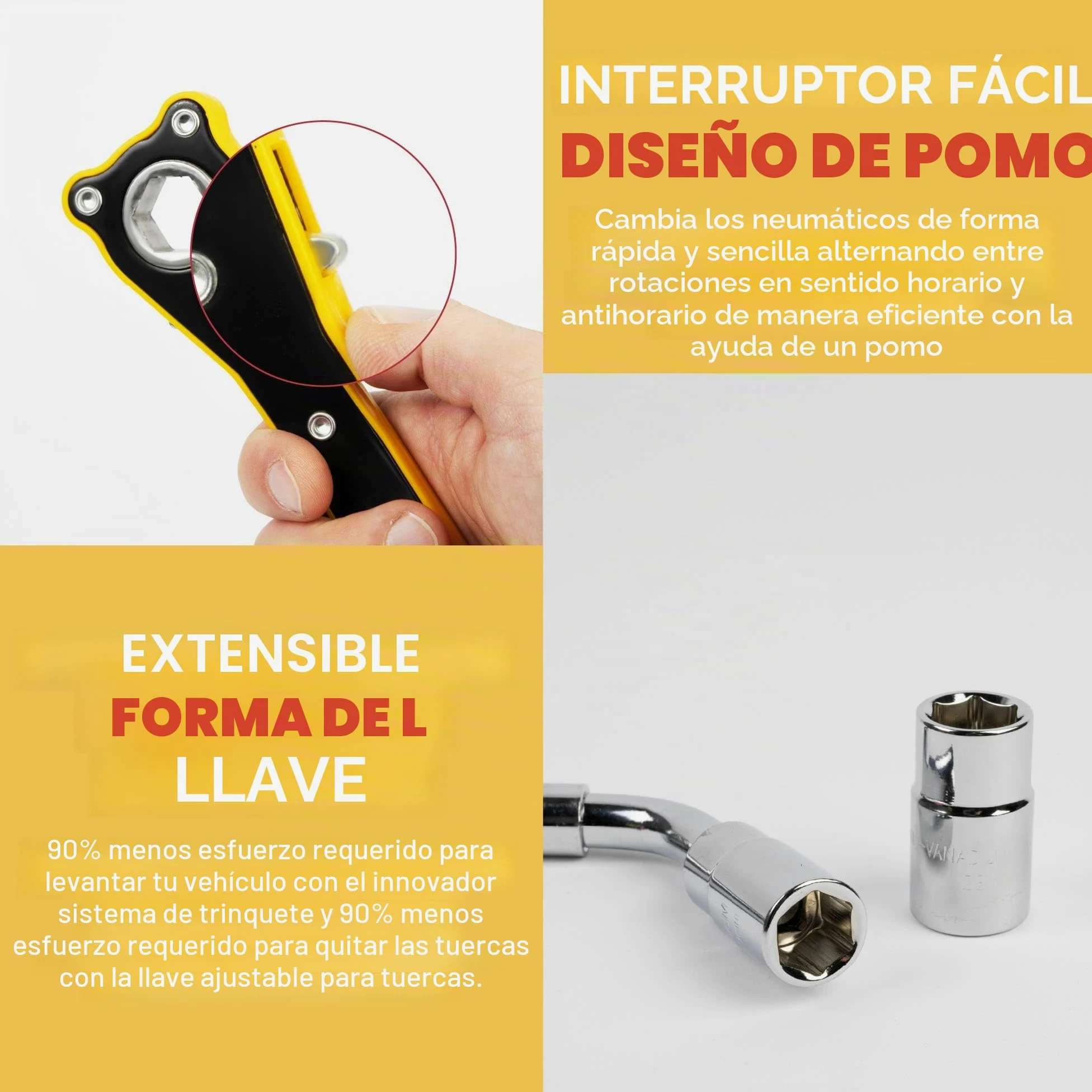 GADLANE Kit de gato de tijera (3 toneladas) | Kit de gato hidráulico portátil de alta resistencia con adaptador de broca, llave extensible, trinquete de elevación