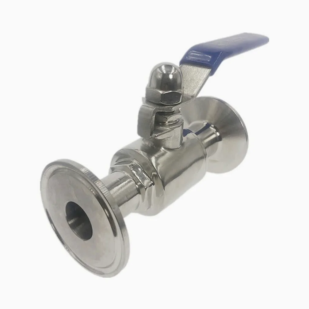 conexión rápida de la válvula de Bola, 3/4" 19mm 304 Stainless Steel Sanitary Ball Valve Tri Clamp Ferrule Type, For Homebrew Diary Product