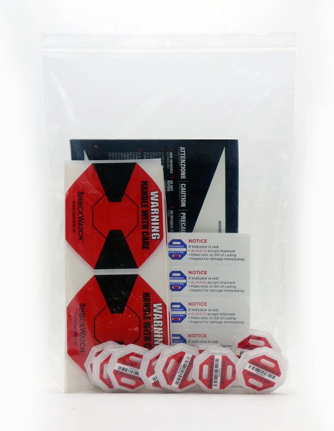 ShockWatch 2 Indicador de Impacto 50G Rojo para Transporte y Embalaje | Pack de 10 Unidades