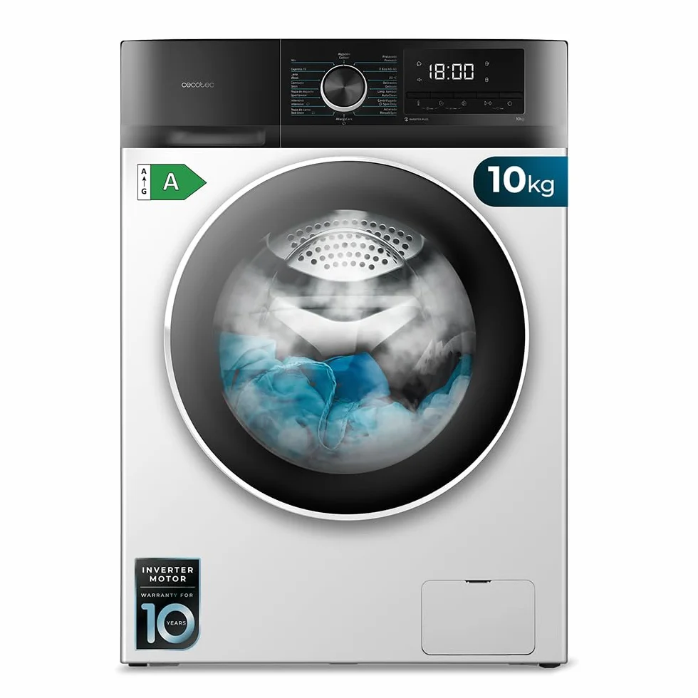 Cecotec Lavadora Carga Frontal Bolero Dresscode 10500 Inverter 10Kg 1950W 1400 rpm Blanca