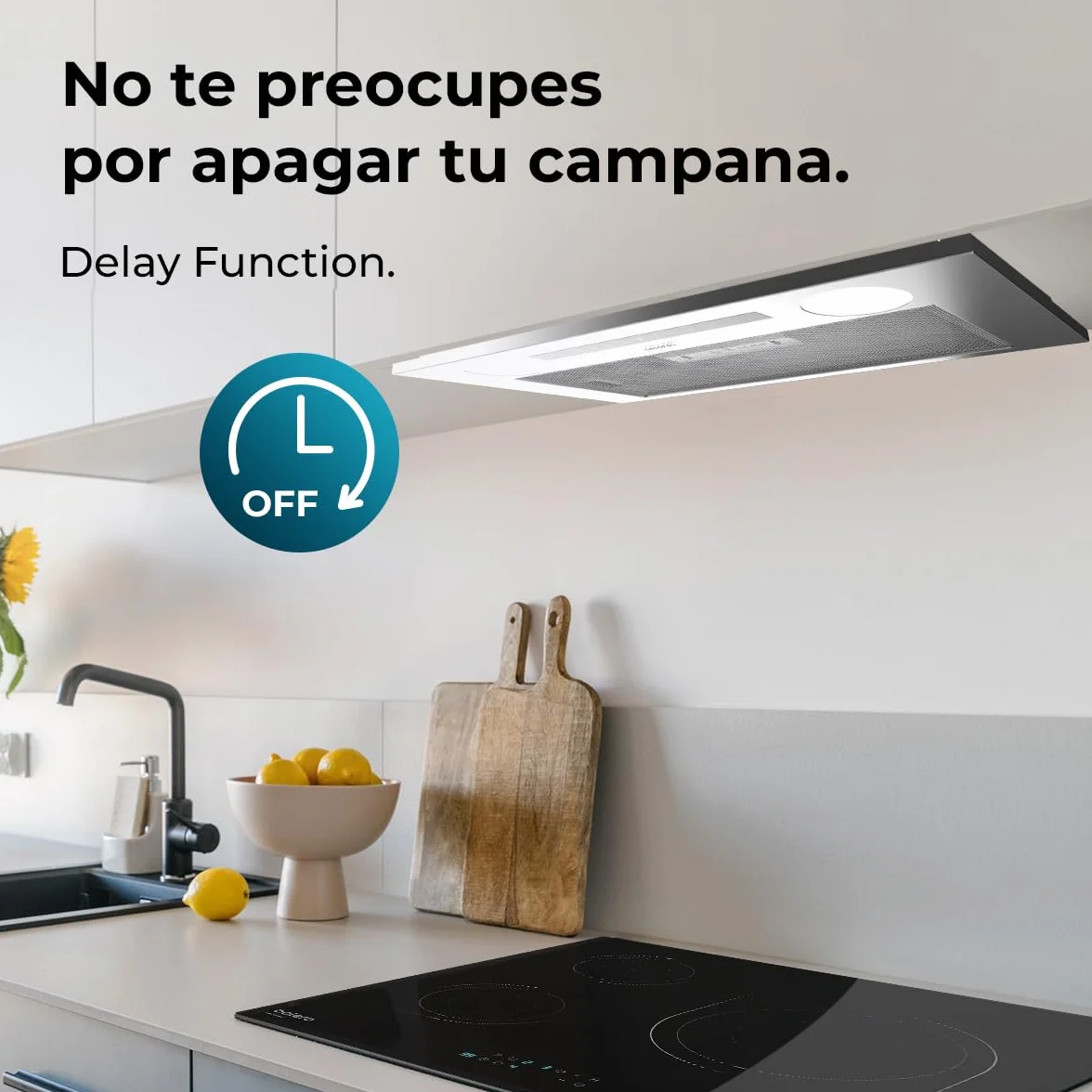 Cecotec Campana Integrable Bolero Flux IT 75cm 550m3/h 70W Inox A++