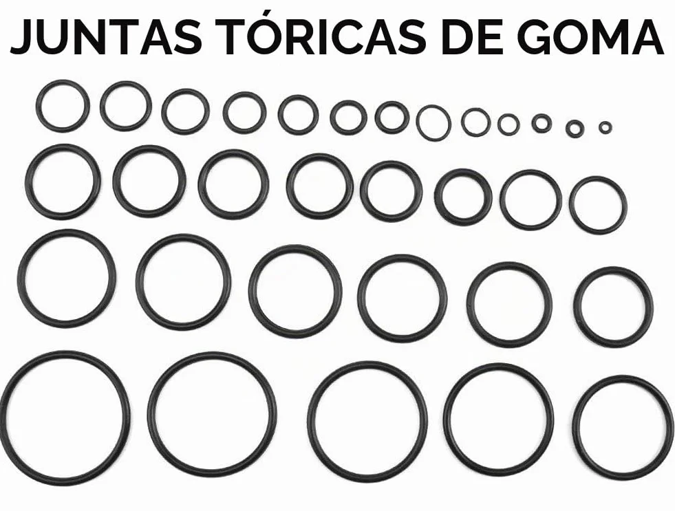 Goma Sintética O-Ring Kit Surtido para Juntas Aislamiento Reparación Coche Negro