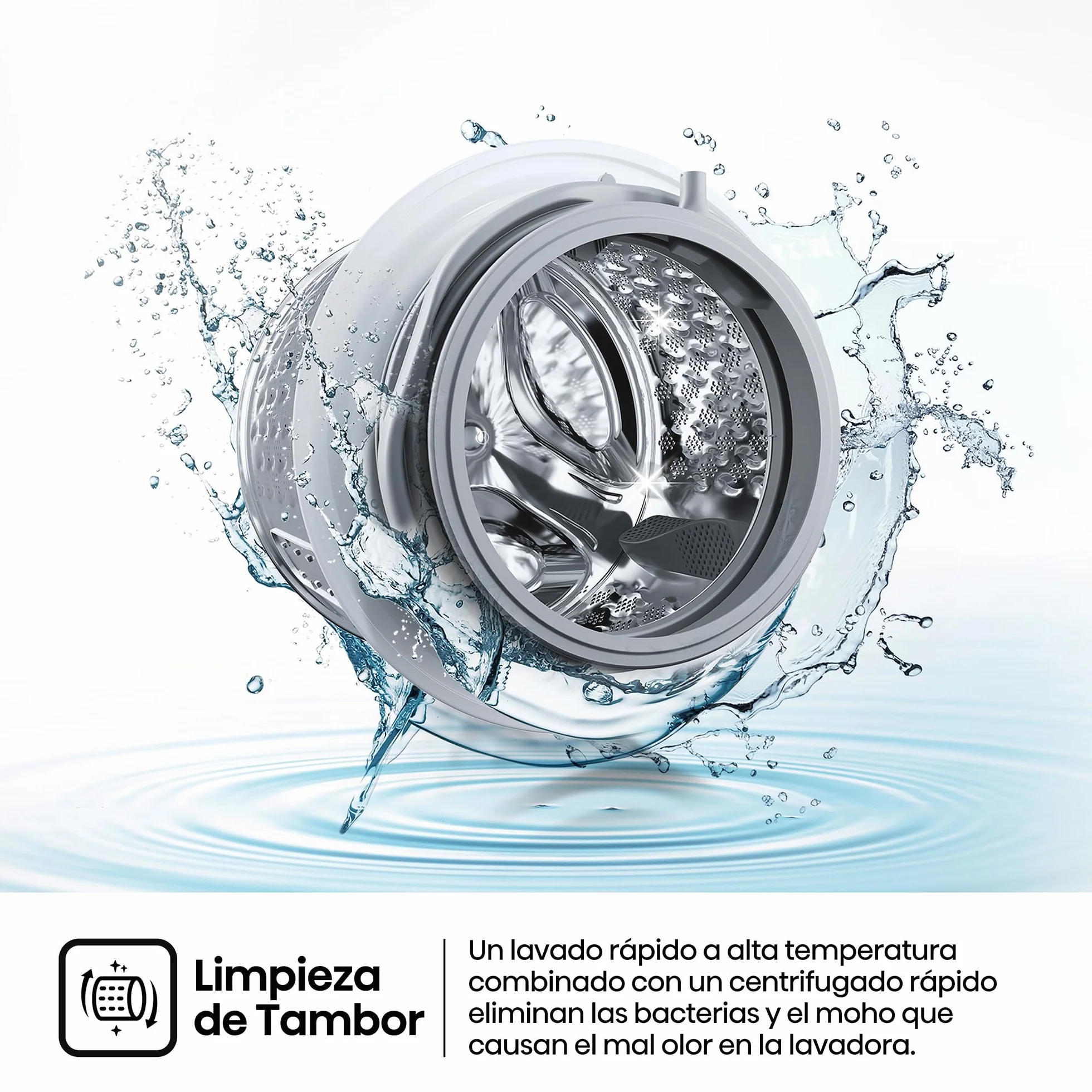 Hisense Lavadora 8 Kg 1400 rpm Clase A 85x60 cm Blanco Vapor 99,9% Inverter
