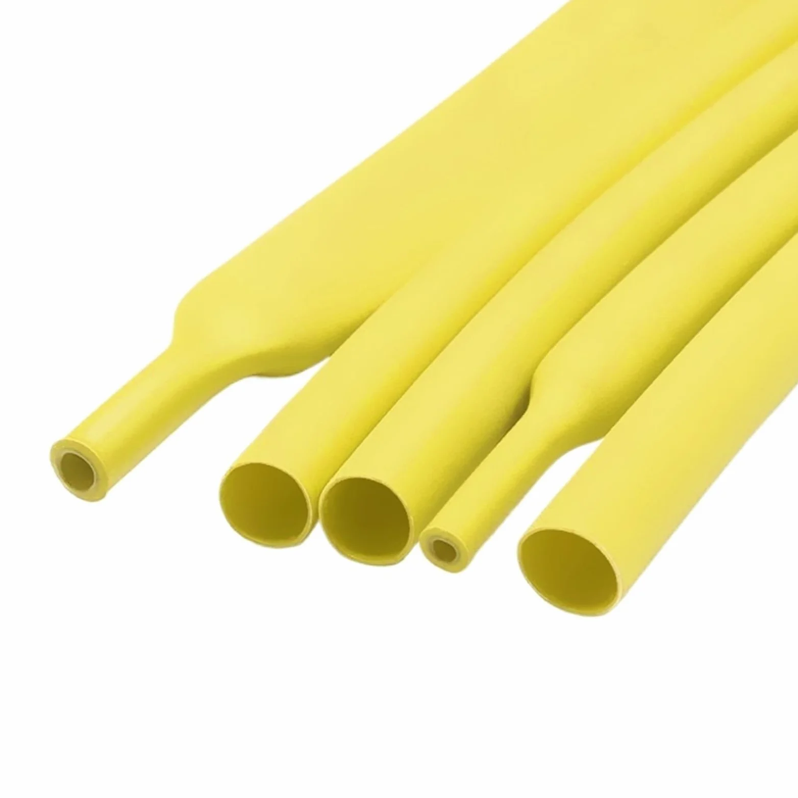 Tubo termorretráctil de poliolefina negro con pegamento, 100 metros/10 m, 3:1, con relación de contracción variada, adhesivo for cable.(Yellow,3.2mm,50m)