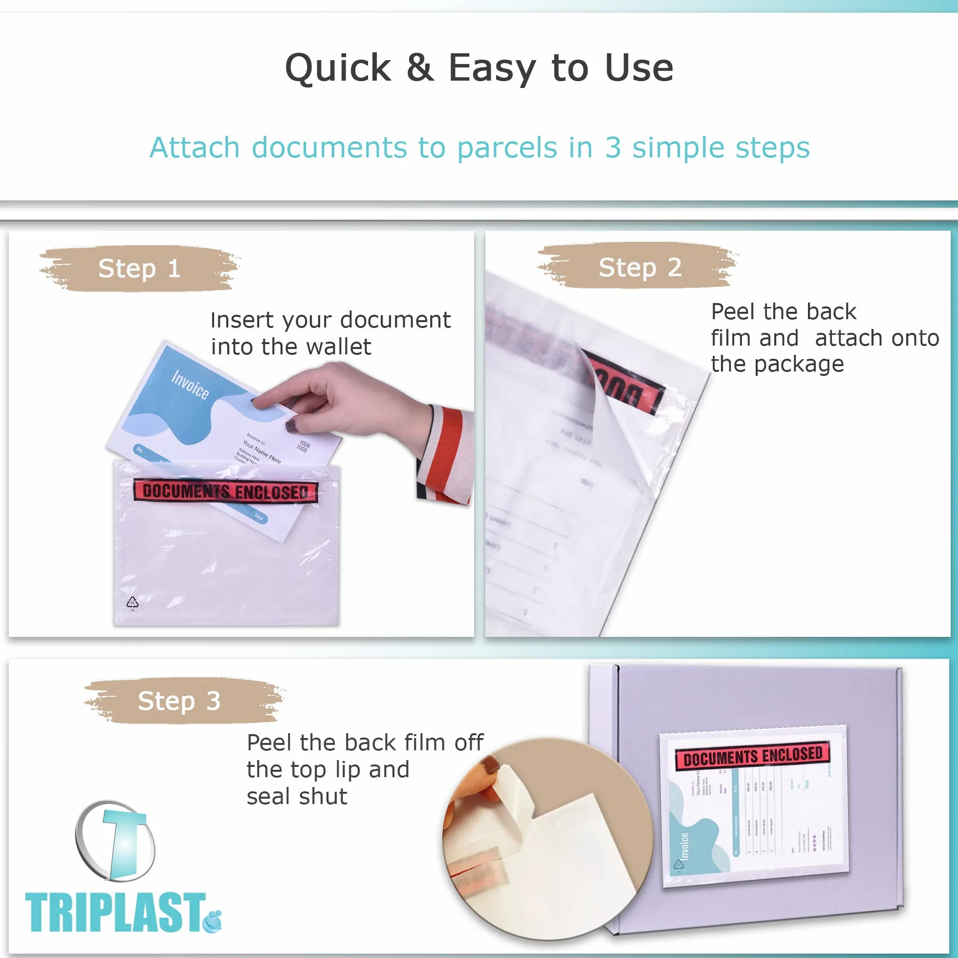 Sobres Triplast para sellar documentos A5 225 x 165 mm paquete 100 unidades
