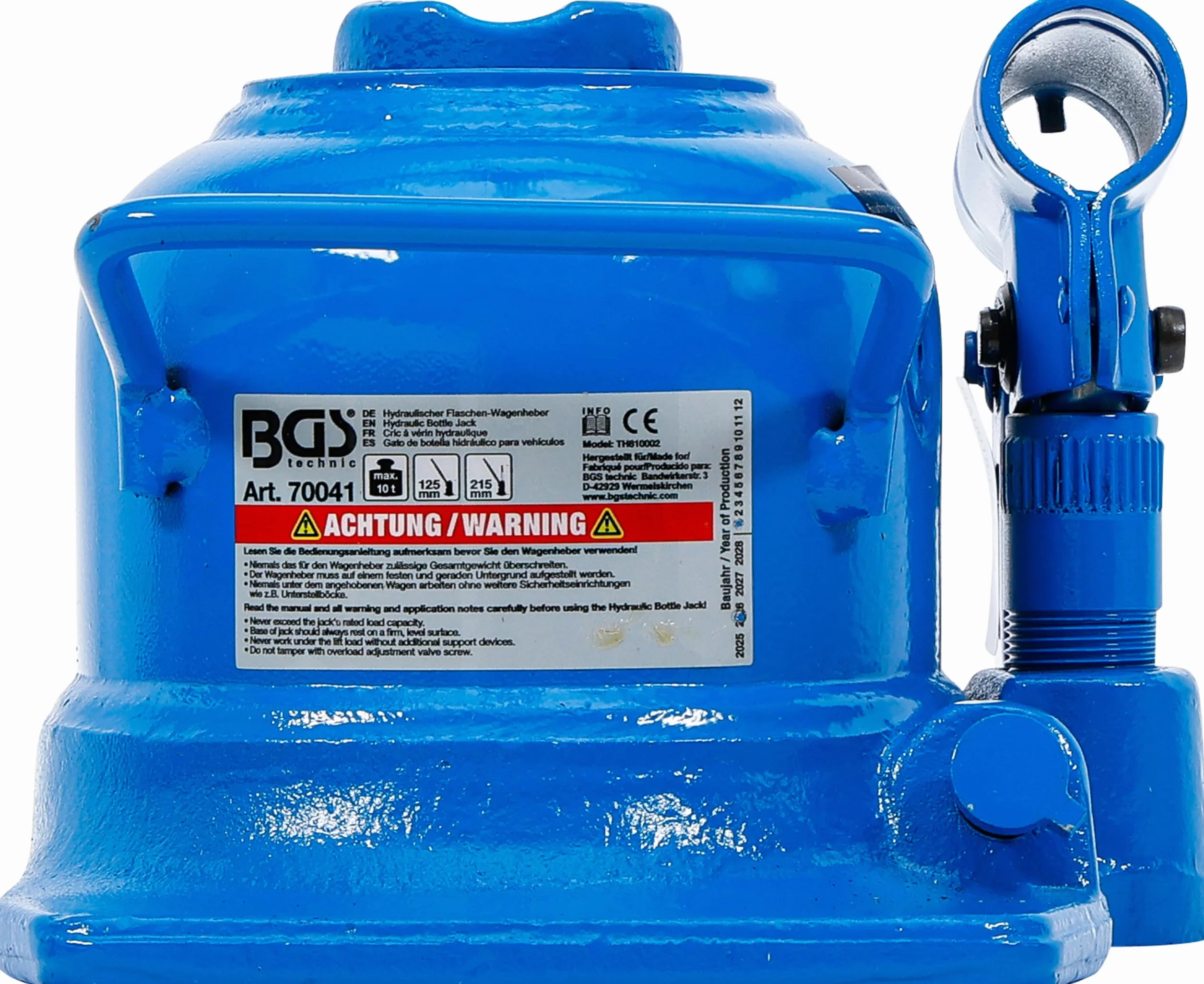 BGS Gato de botella hidráulico extra plano 10 t