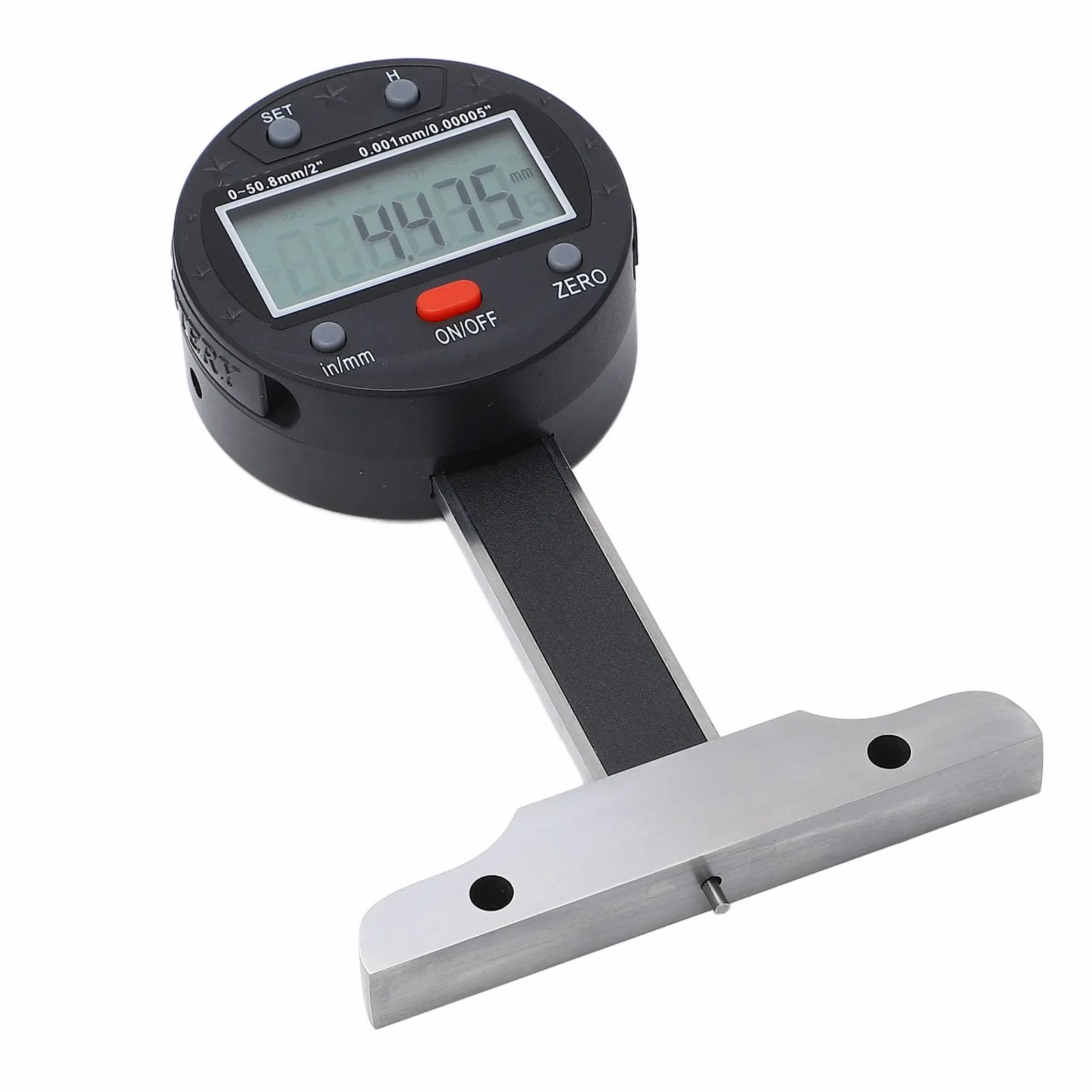 Medidor de profundidad digital Alta precisión 0 50,8 mm Pantalla LCD Puerto USB Herramienta electrónica de medición de profundidad para profesionales Acero aleado Acero inoxidable
