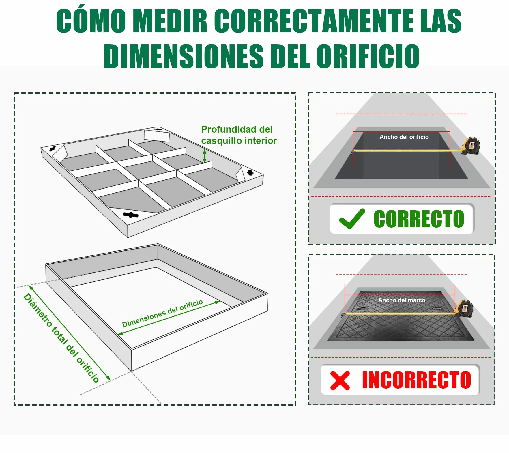 Tapa de alcantarilla con marco, 400 x 400 mm, acero inoxidable A15, tapa de alcantarilla, para interior y exterior, cuadrada