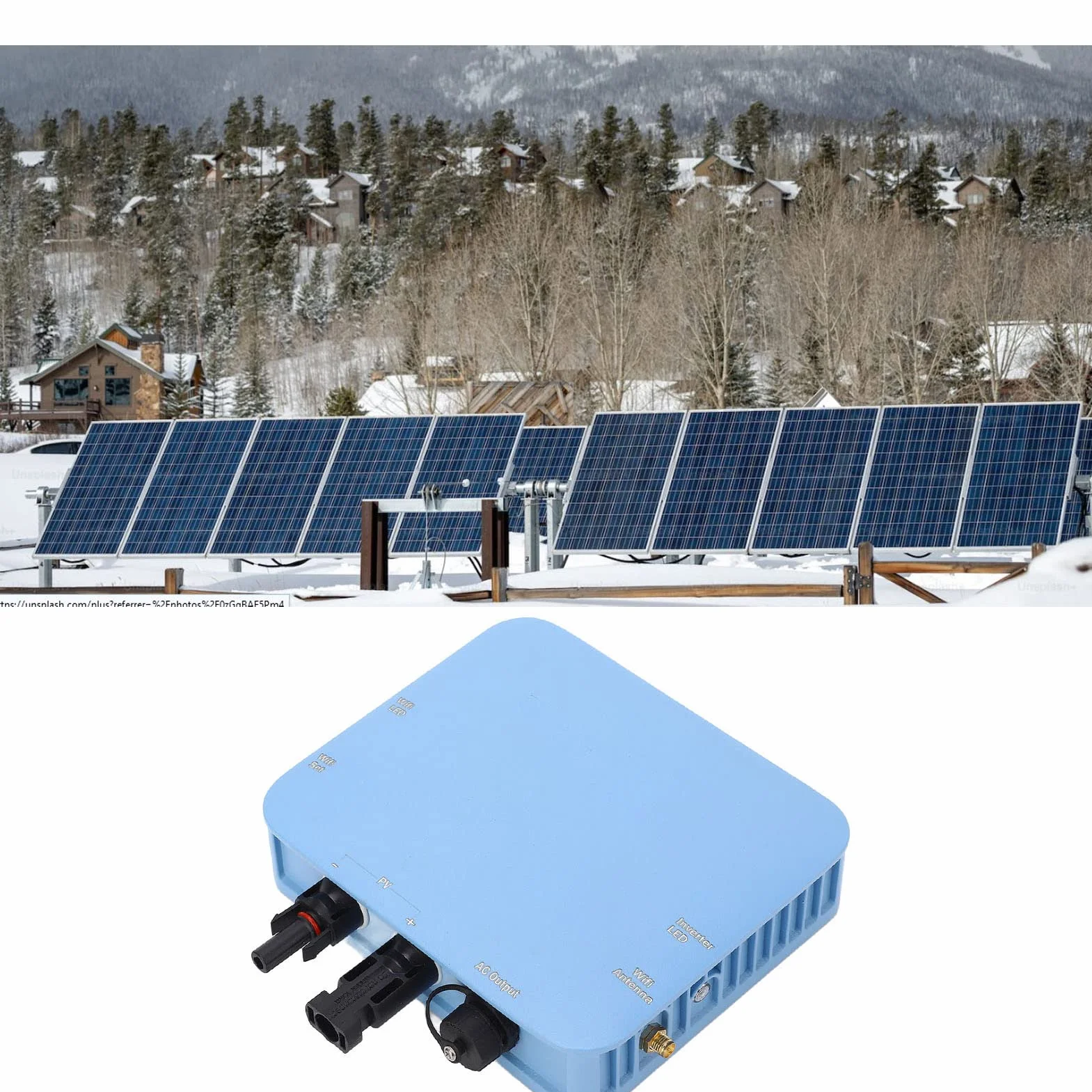 Inversor Solar MPPT WiFi Habilitado con Impermeabilización IP65 para un Rendimiento Mejorado (500W)