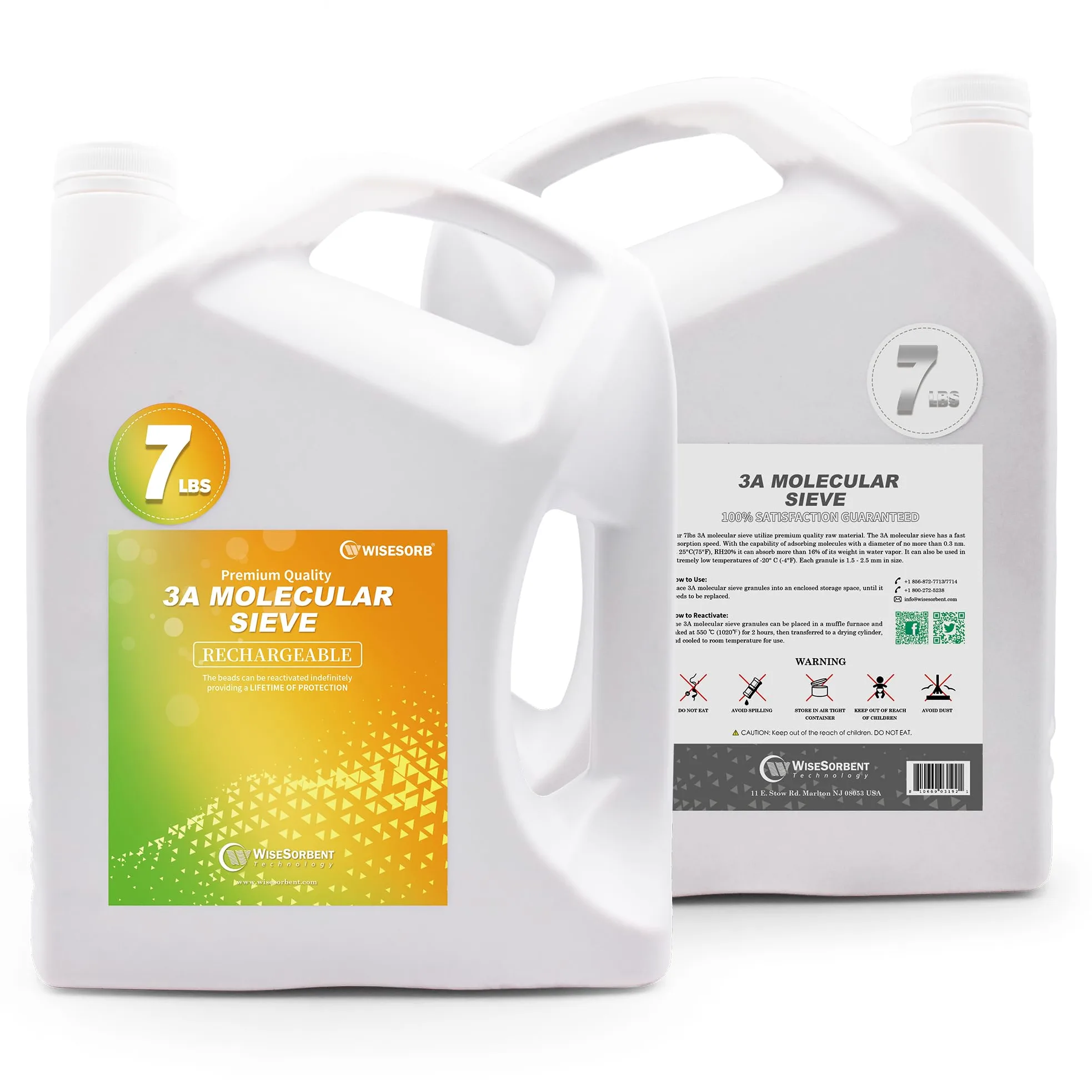 WiseSorb – 3,12 kg Tamiz Molecular 3A – Bolitas desecantes reutilizables con indicador, absorbente de humedad para armarios, almacenamiento, electrónica y herramientas