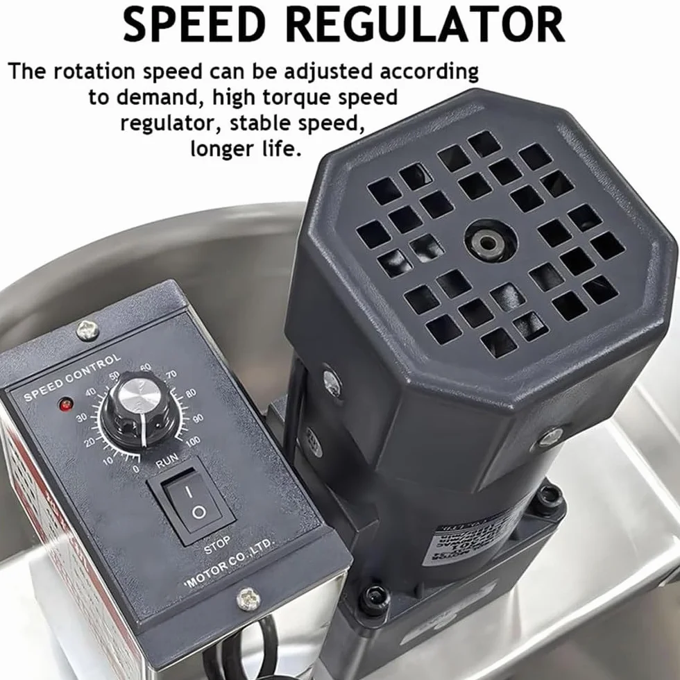 Olla Caliente Mezcladora Automática, Acero Inoxidable, Raspador de 4 Cuchillas, Velocidad Regulable, Máquina para Freír Salsas y Condimentos para Restaurantes, Hoteles y Fábricas 60L
