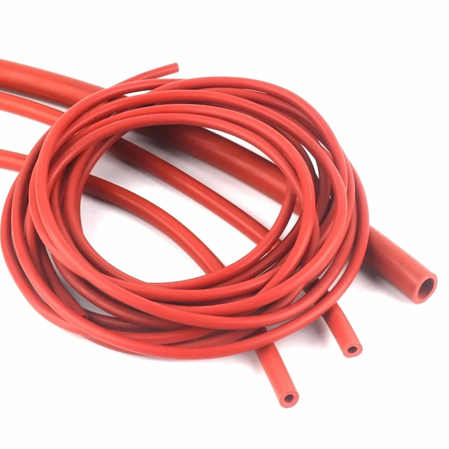 Manguera De Goma Tubo De Silicona Rojo Anaranjado Tanque Combustible For Automóvil Resistente Al Calor, Refrigeración Vacío para Flexible(10M,15x20mm)
