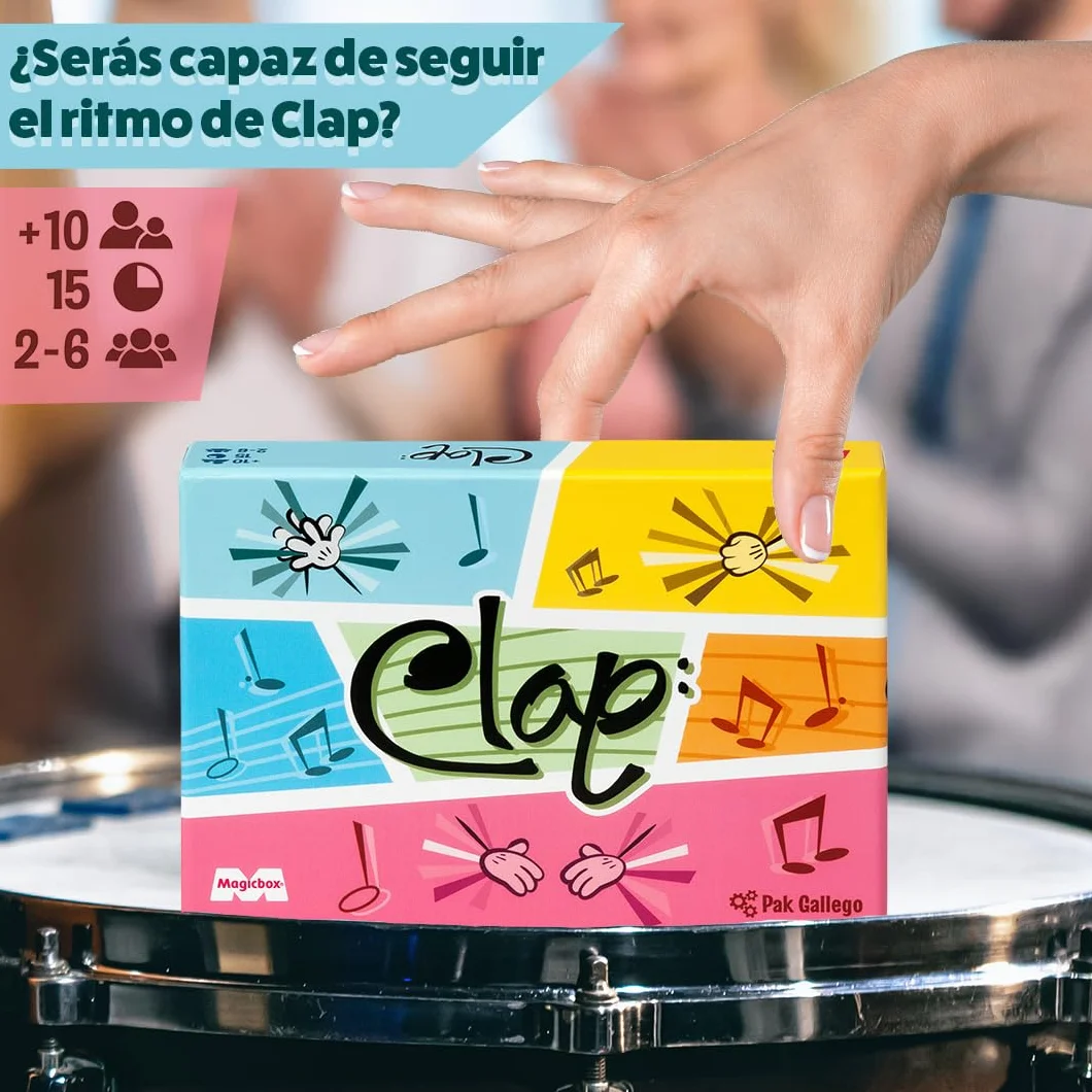 Clap Juego de Cartas Musical Rhythm Game 2-6 Jugadores 10+ Años