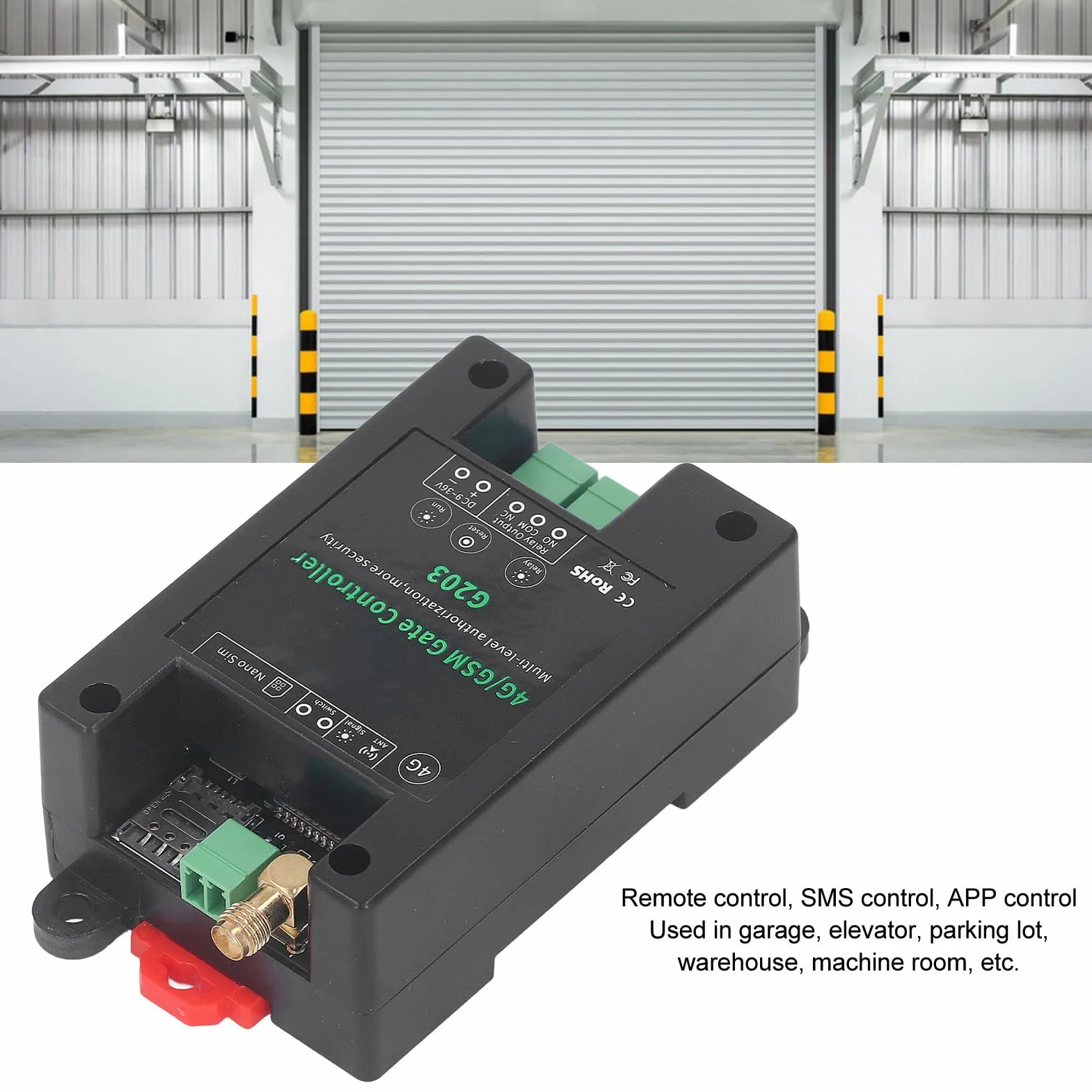 Abridor de Puerta G203 GSM, Control Remoto de Acceso a Puerta de Garaje 3G 4G, Reinicio de Reinicio Remoto Compatible, Interruptor Remoto GSM 4G