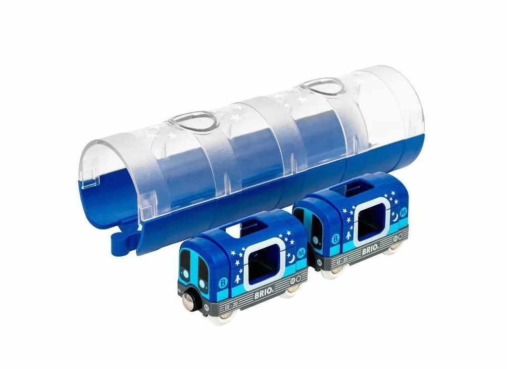 BRIO World Set de Metro y Túnel, Tren Juguete, Juguetes Niños 3 Años, Juegos Educativos