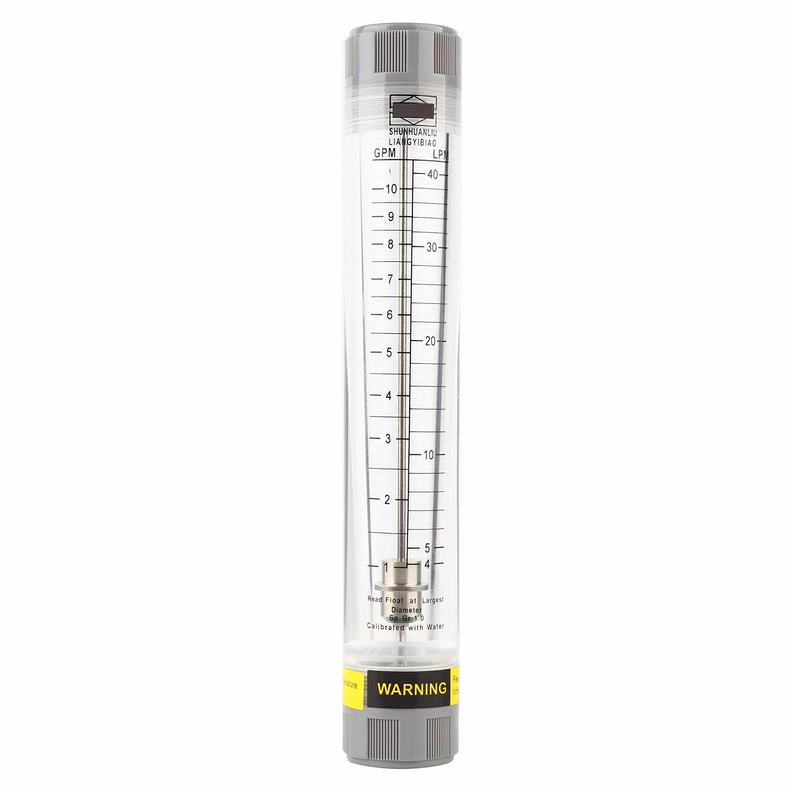 LZM 20G Caudalímetro de líquido, tubo acrílico, rosca hembra G3/4 pulgadas