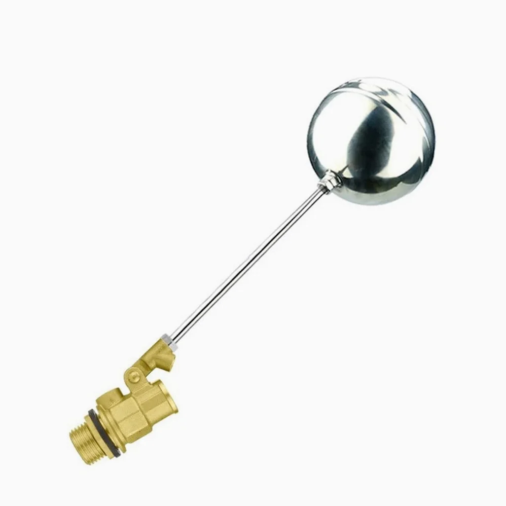 Válvula de flotador de latón for tanque de agua, control automático de nivel de agua, ajustable de 1/2 pulg.(3/4Inch)
