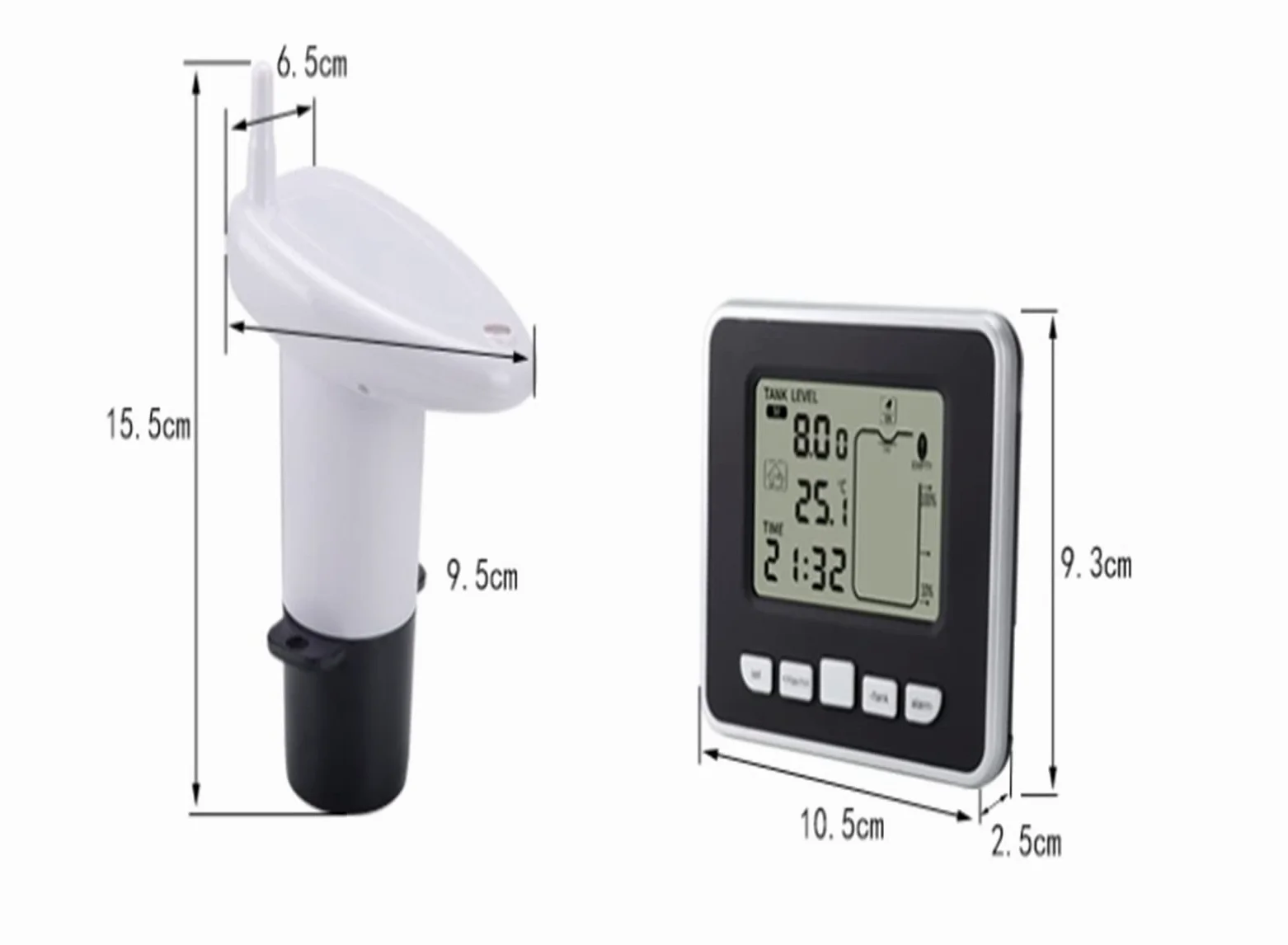 Transmisor de Sensor inalámbrico Medidor de Nivel de Agua Interior Tanque de Agua multifunción ultrasónico Medidor de Nivel de Profundidad de líquido