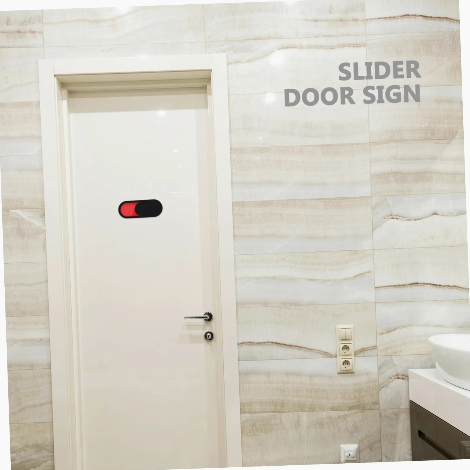 DOITOOL 48 piezas Deslizantes para Puerta Indicador de Estado Ocupado y Adhesivo Fuerte para Oficina Baño y Salas de Reuniones Fácil Instalación Diseño Compacto Color Negro