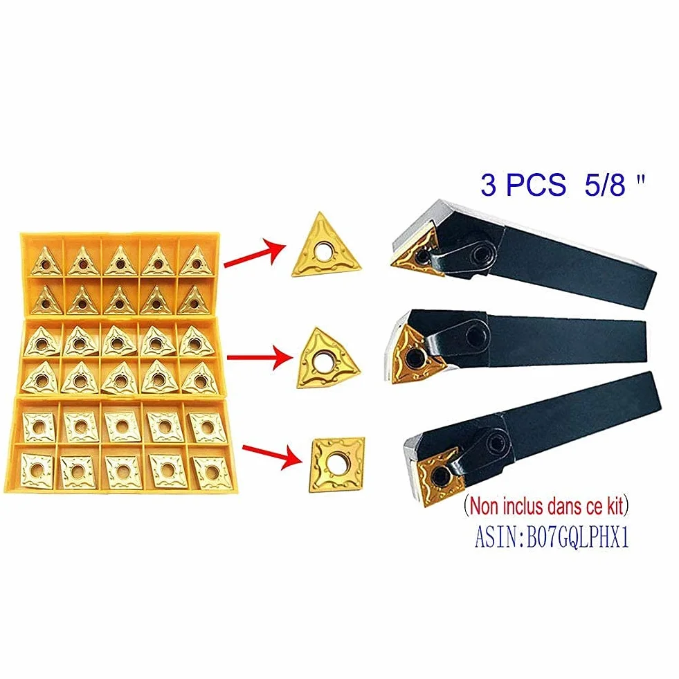 Portaherramientas CNC 30 piezas CNMG 431 WNMG 431 TNMG 331 carburo sólido indexable