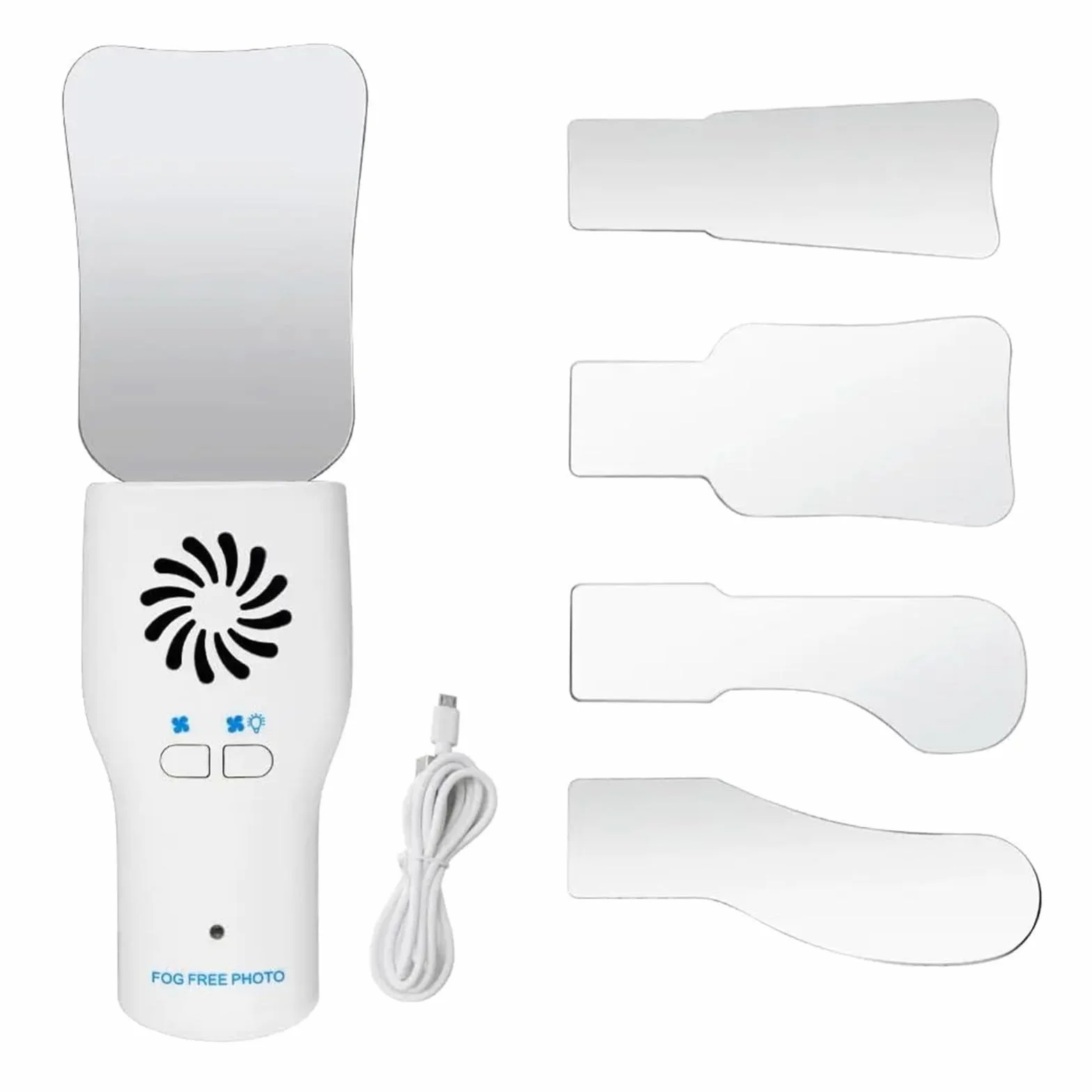 Juego de Espejos Dentales Antiniebla con Luz LED, Acero Inoxidable, Ortodoncia