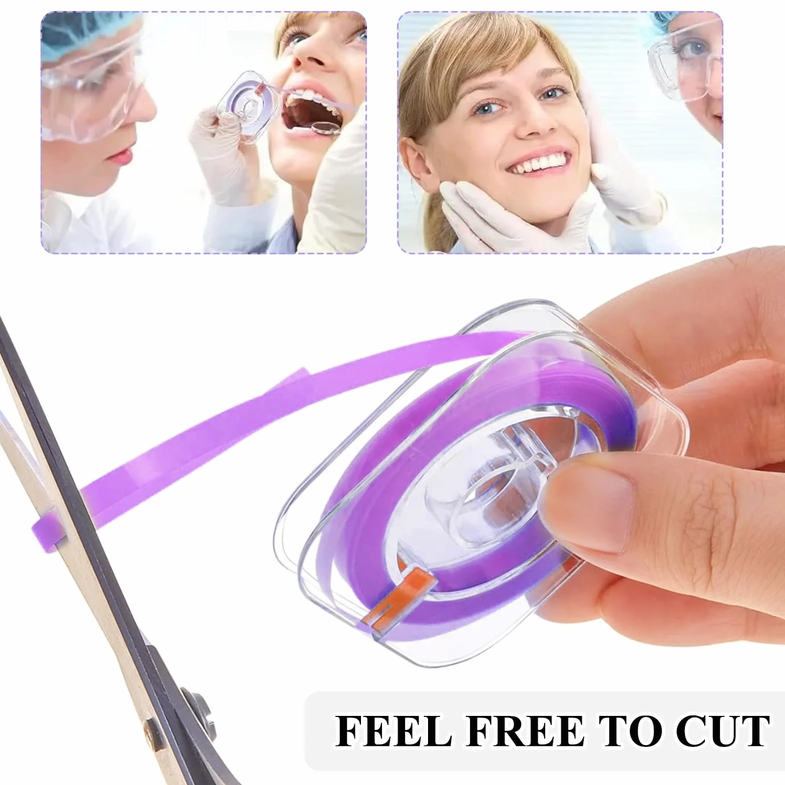 Papel de Lija Dental 3 Rollos Tiras de Pulido Interdental para Limpiar Dientes Cuidado Bucal